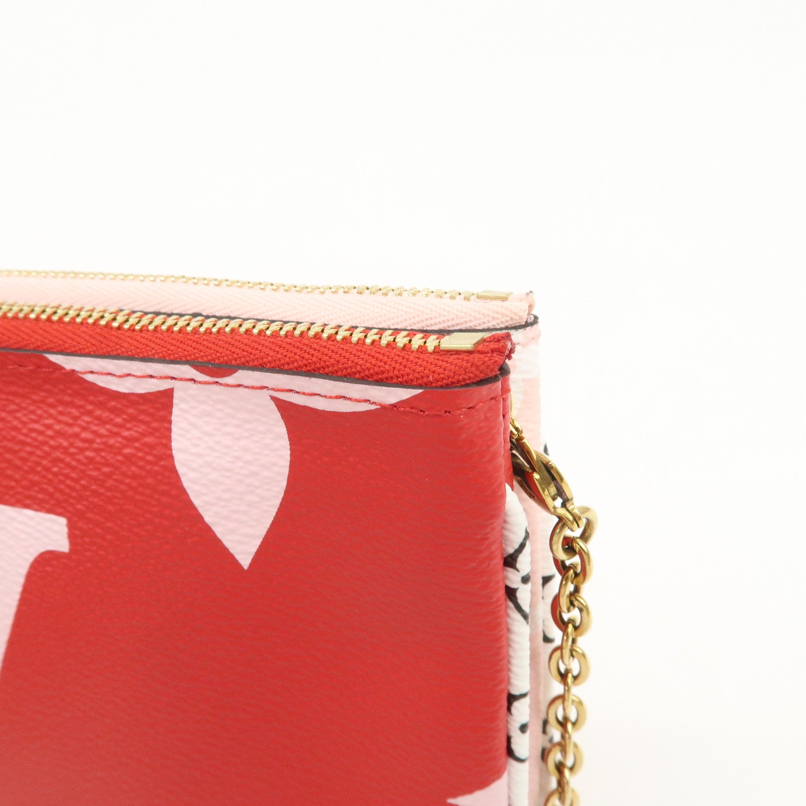 Louis Vuitton Monogram Giant Pochette Double Zip Pouch Rouge M67561