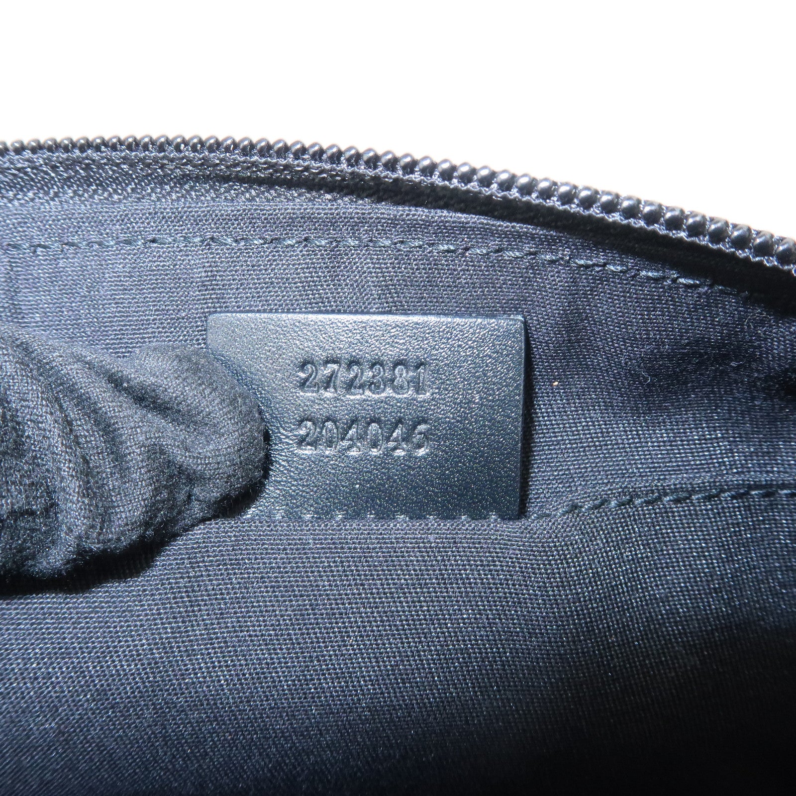 GUCCI GG Monogram Nylon Leather Shoulder Bag Pouch Black 272381