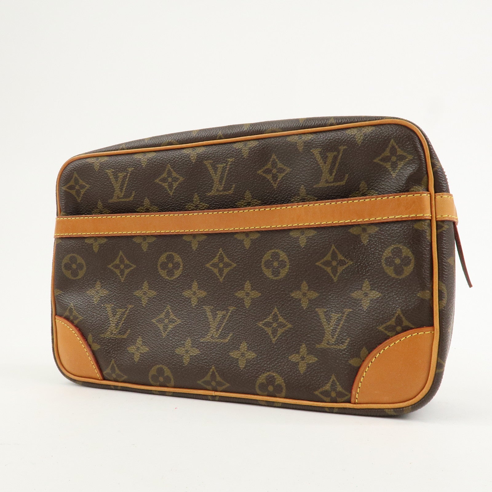 Louis Vuitton Monogram Compiegne 28 Pouch Clutch Bag Brown M51845