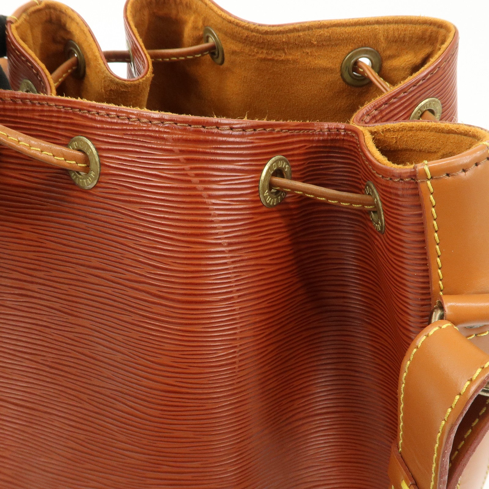 Louis Vuitton Epi Noe Shoulder Bag Zipang Gold Kenya Brown M44028