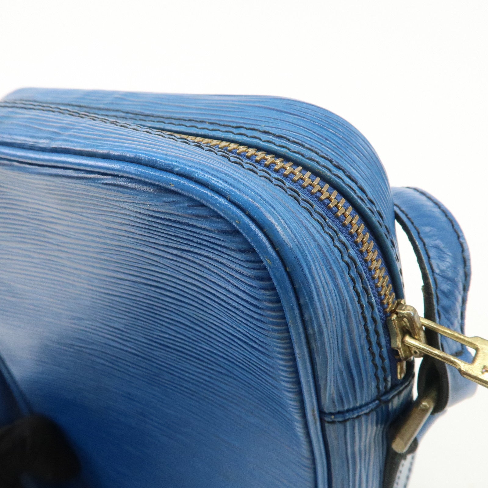 Louis Vuitton Epi Leather Danube Shoulder Bag Toledo Blue M45635