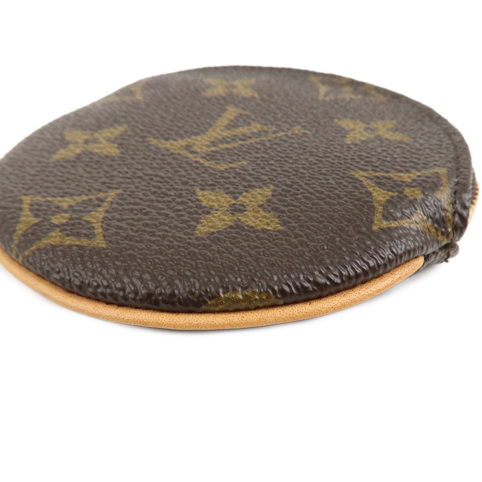 Louis Vuitton Monogram Porte Monnaie Rond Coin Case Brown M61926