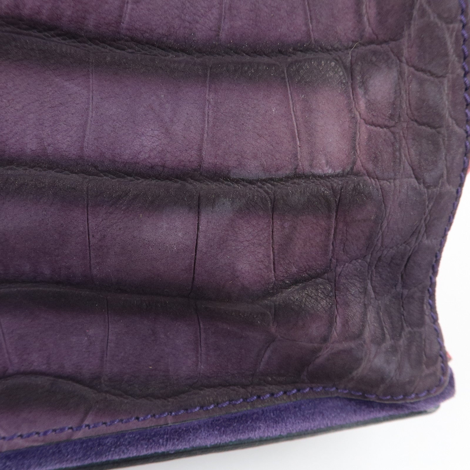 SAINT LAURENT PARIS Muse Two Suede Leather 2way Bag Purple Pink