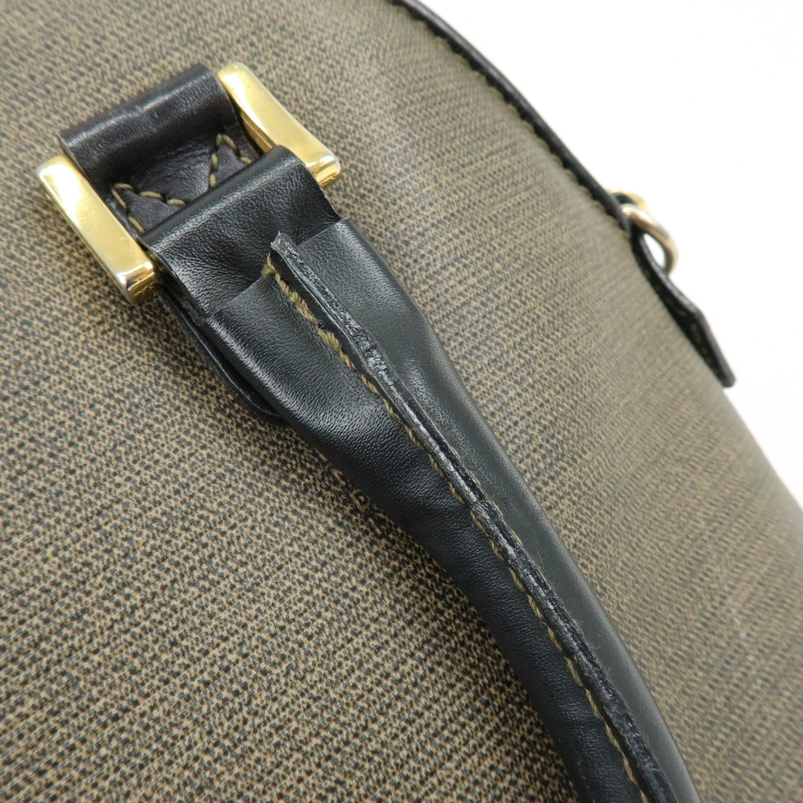 FENDI Leather 2Way Bag Hand Bag Shoulder Bag Crossbody Bag Brown