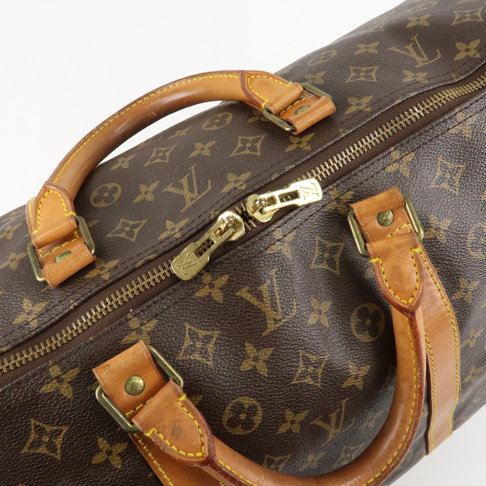 Louis Vuitton Monogram Keep All 60 Boston Bag Brown M41422 Used