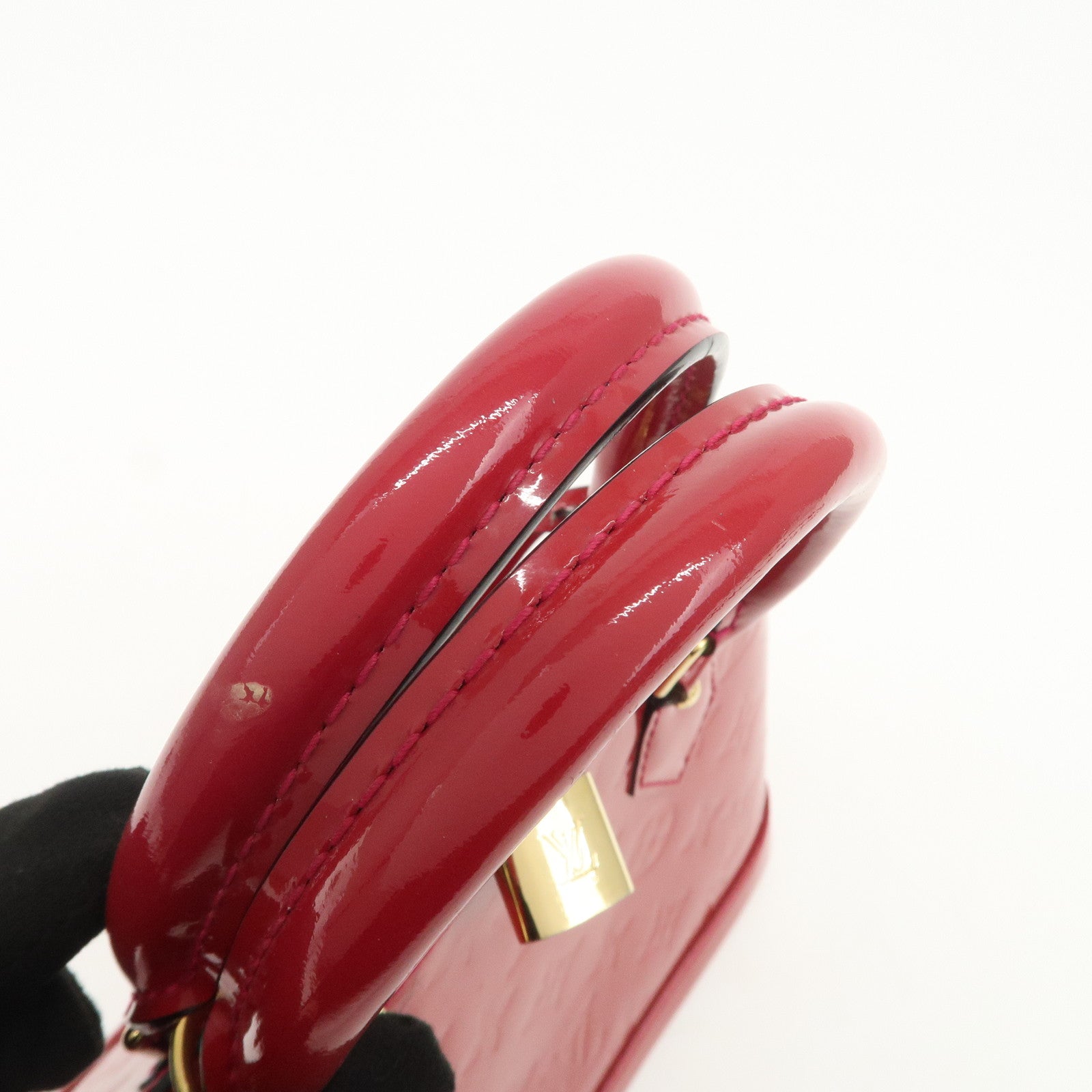 Louis Vuitton Monogram Vernis Alma BB 2Way Bag Rouge Grenade M91698