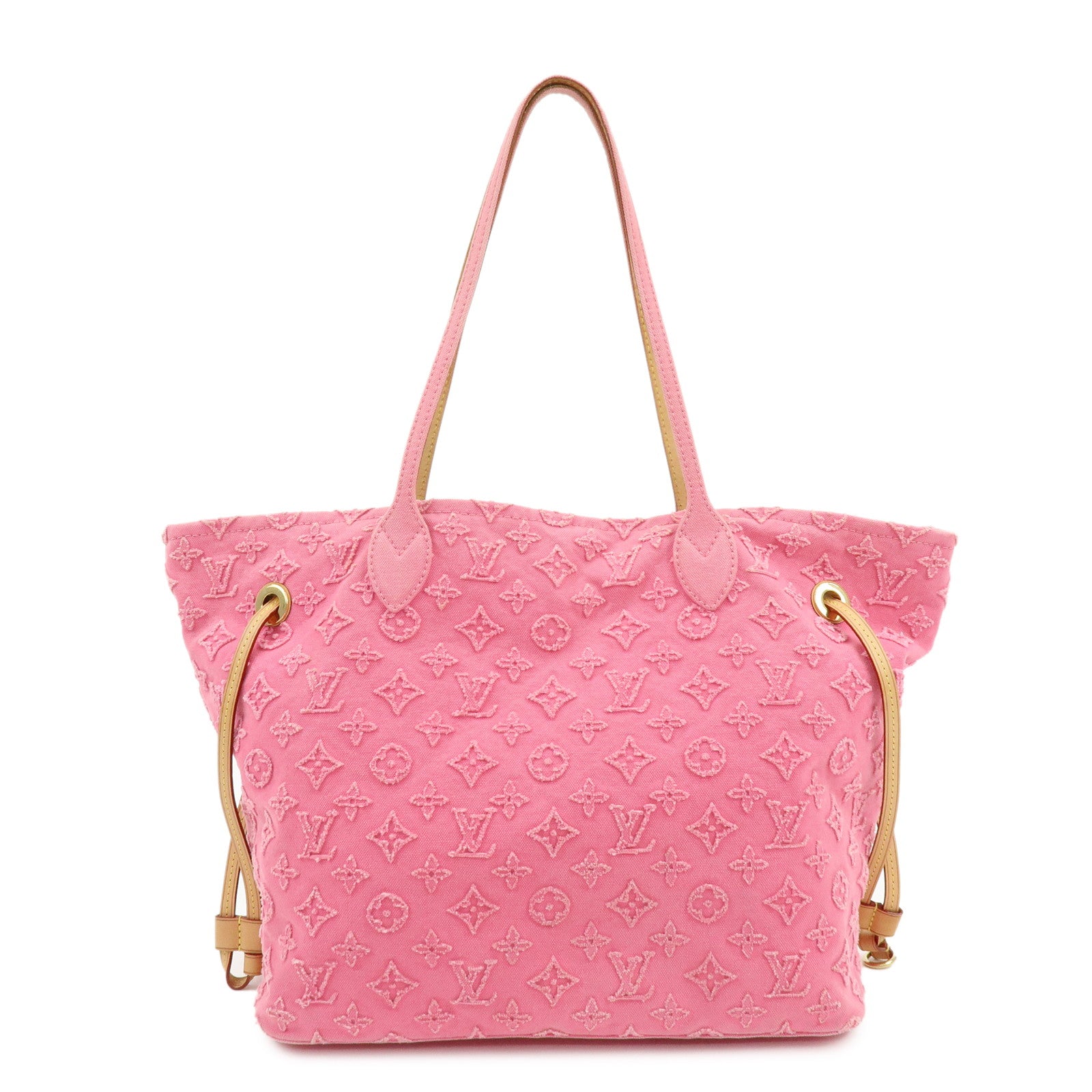 Louis Vuitton Monogram Stone Neverfull MM Tote Bag Rose M40834