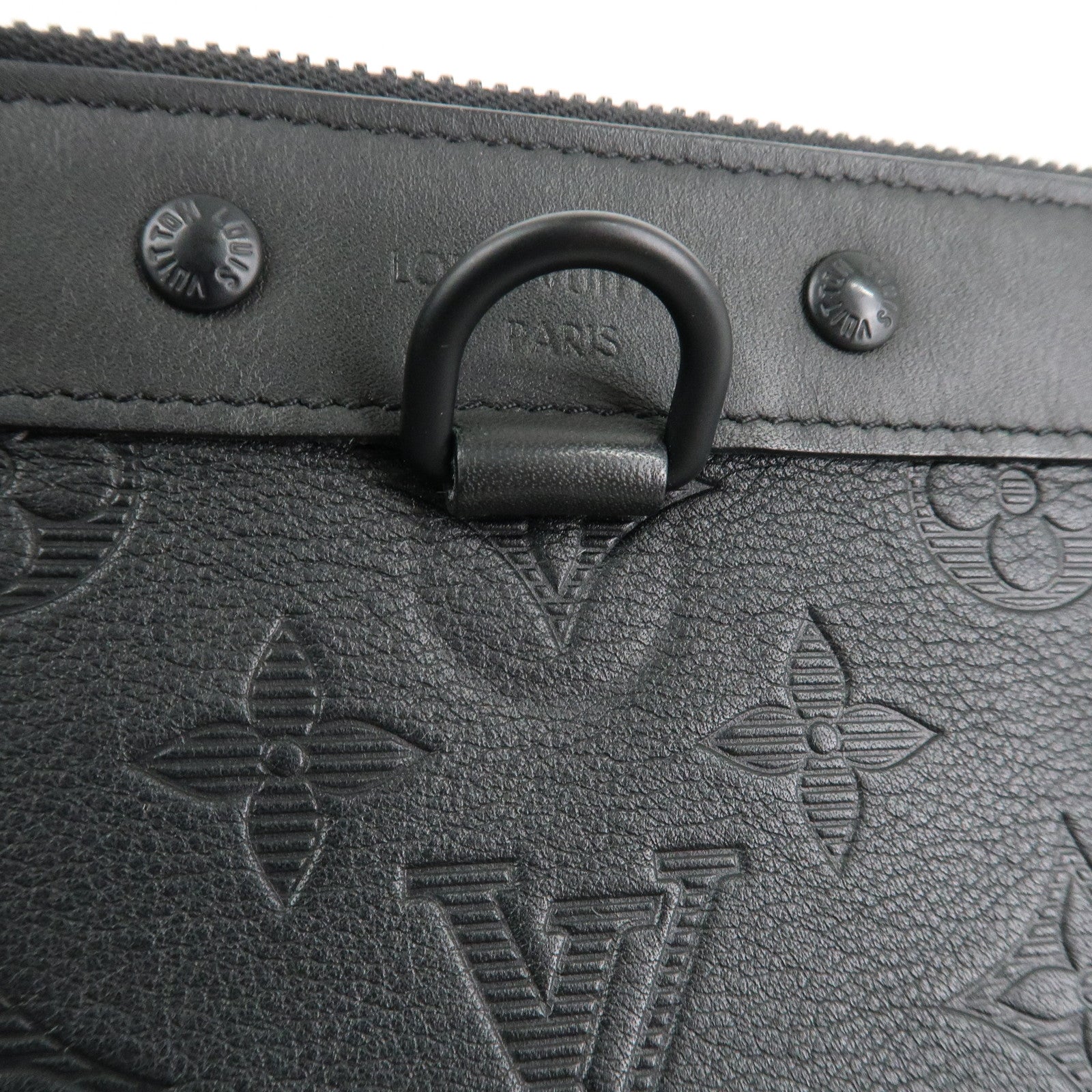 Louis Vuitton Monogram Shadow Pochette Discovery PM Black M44335 Used
