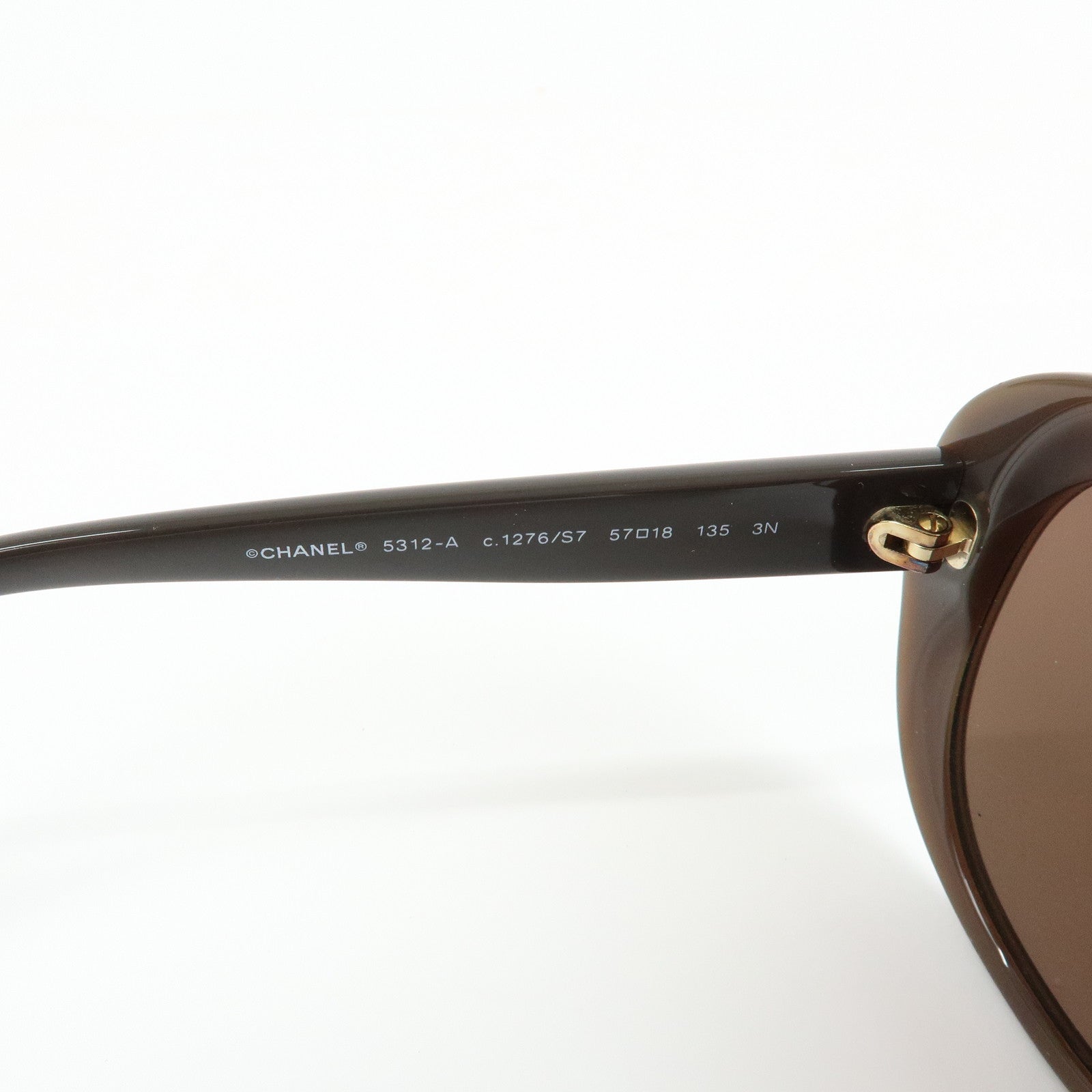 CHANEL COCO Mark Plastic Sunglasses Brown 5312-A 57□18