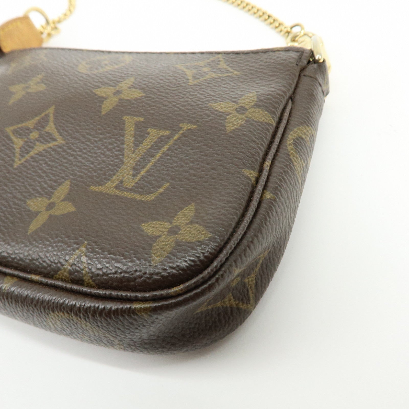 Louis Vuitton Monogram Mini Pochette Accessoires Hand Bag M58009