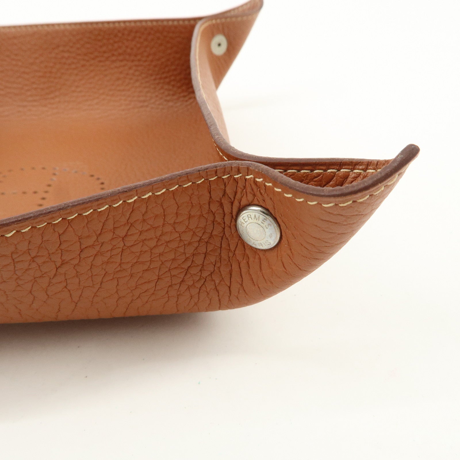 HERMES Vide Poches Mini Mises Et Relances Leather Accessory Tray Used