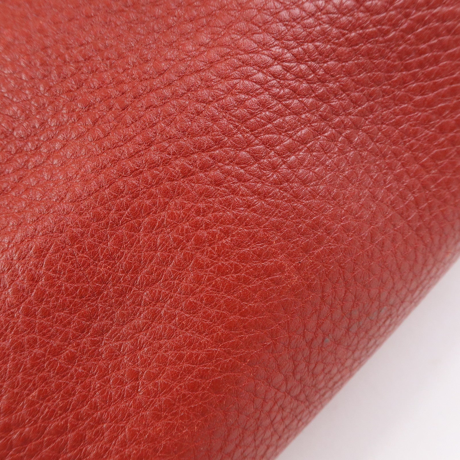 PRADA Logo Calf Leather 2Way Bag Hand Bag Shoulder Bag Red