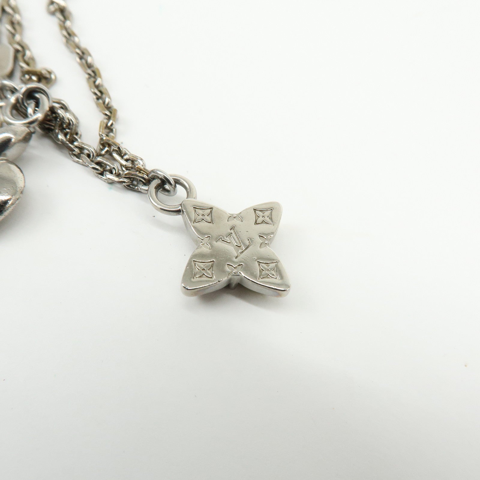 Louis Vuitton Collier LV Dove Metal Silver Necklace M00957