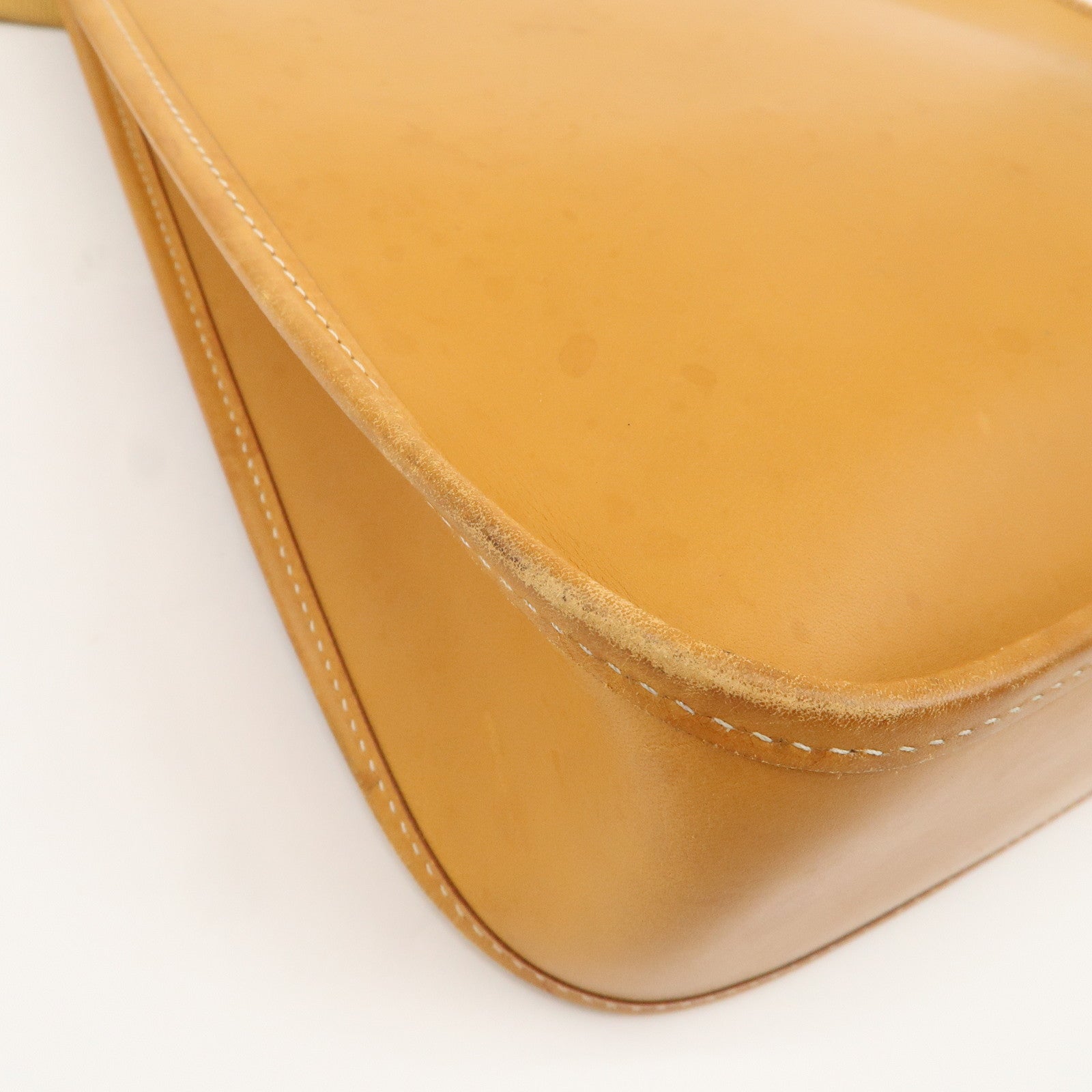 HERMES Leather Vespa PM J Engraved Shoulder Bag Brown Silver HDW