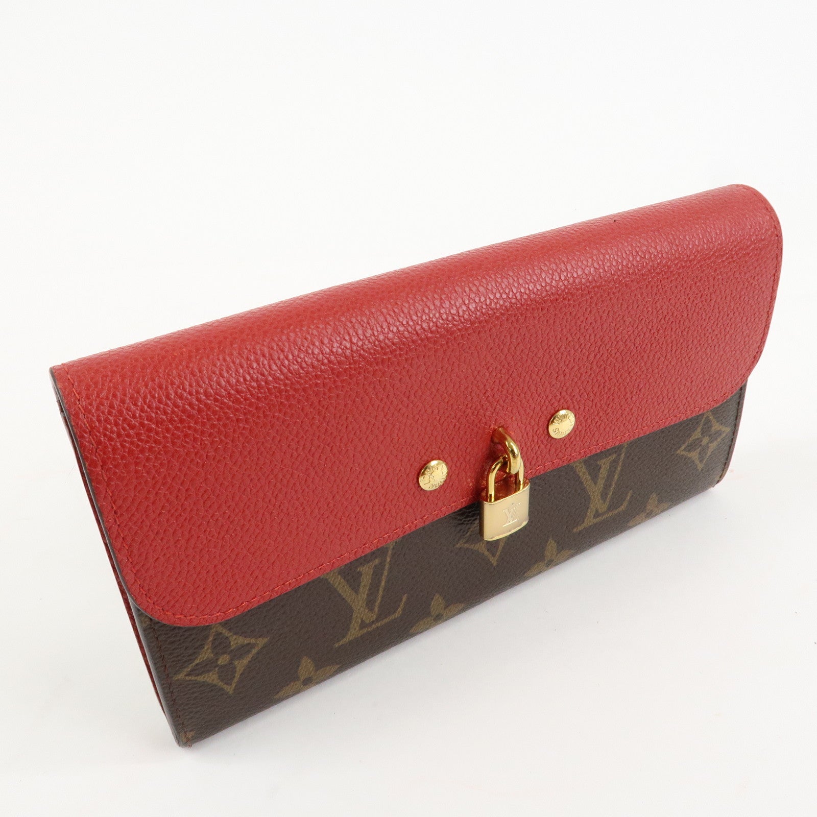 Louis Vuitton Portofoille Venus Monogram Leather Wallet Red M61836 Used