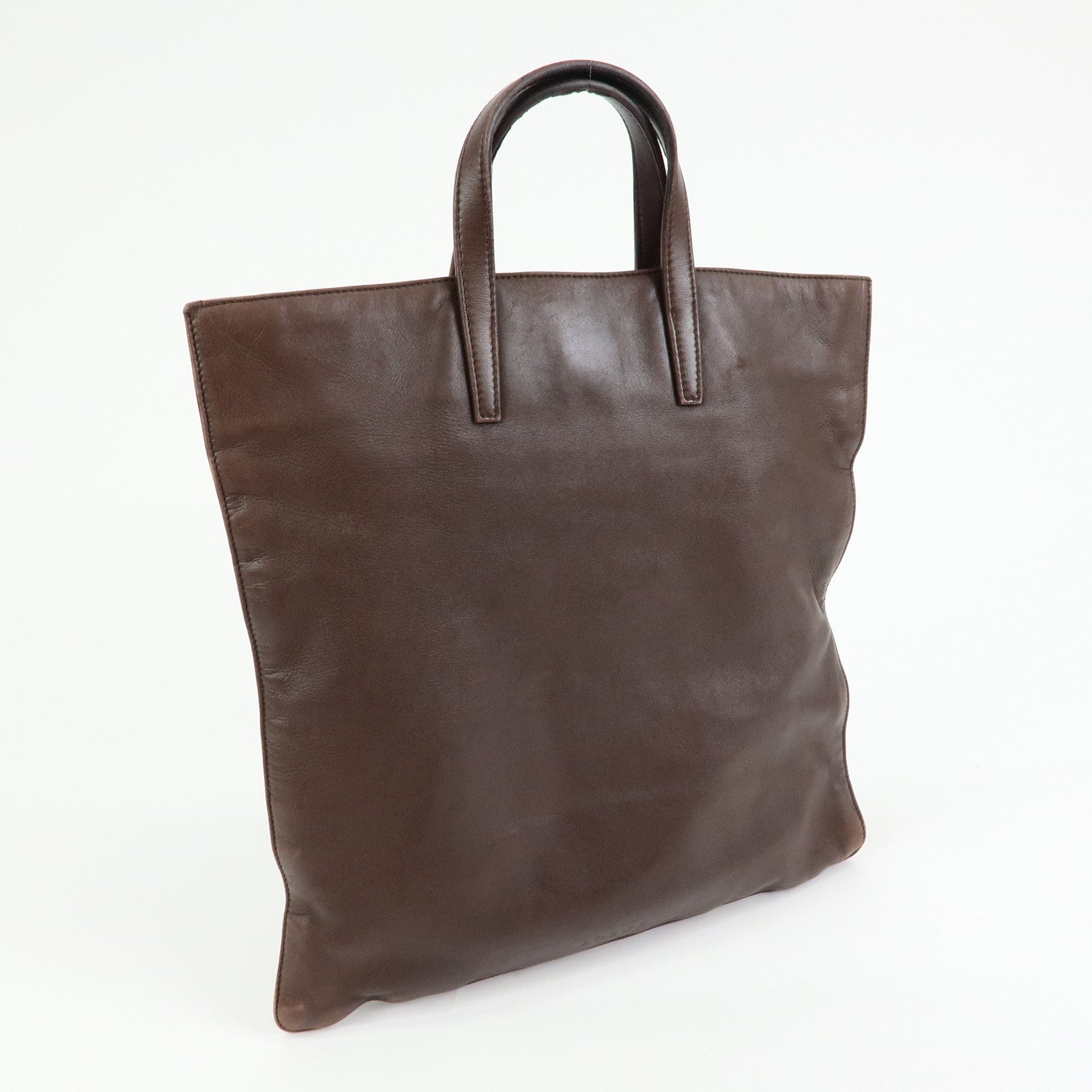LOEWE Nappa Leather Tote Bag Hand Bag Brown