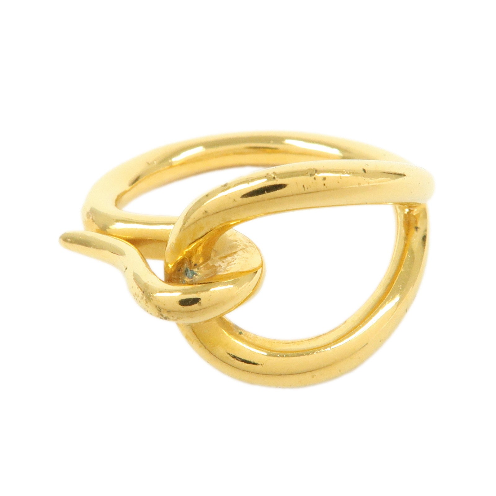 HERMES Jumbo Metal Scarf Ring Scarf Accessor Gold