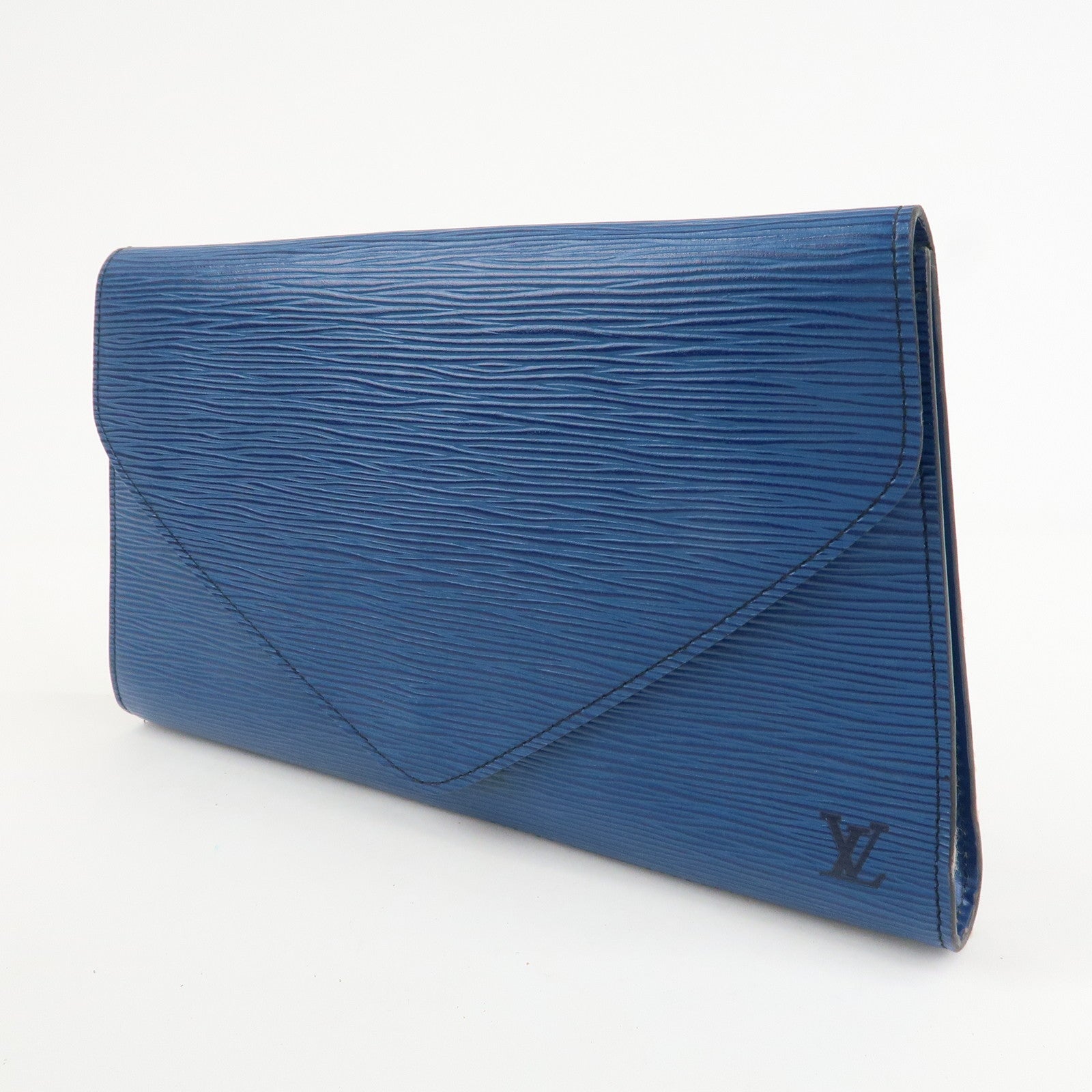 Louis Vuitton Epi Leather Art Deco Toledo Clutch Bag Blue M52635