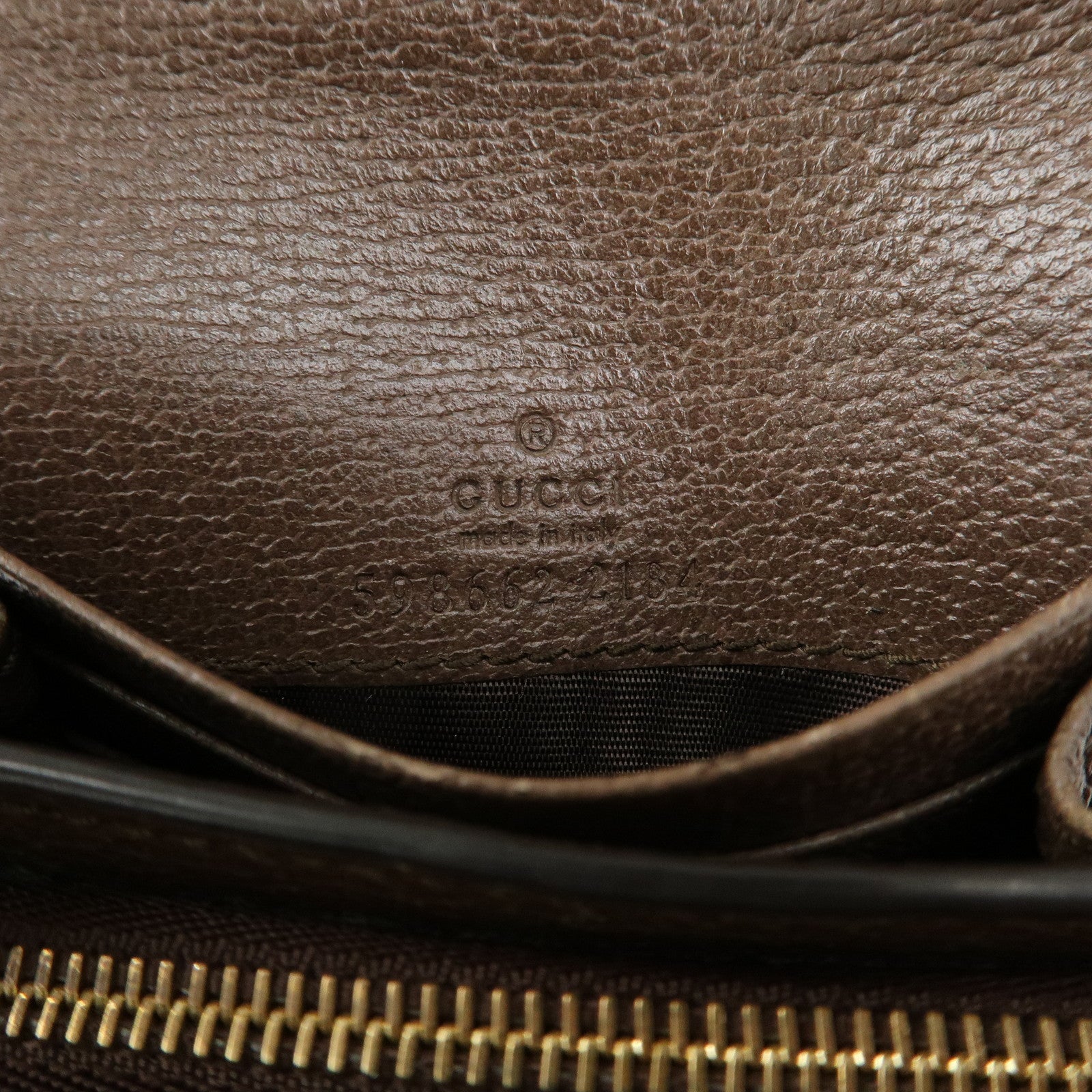 GUCCI Ophidia Sherry GG Supreme Leather Bifold Wallet 598662 Used