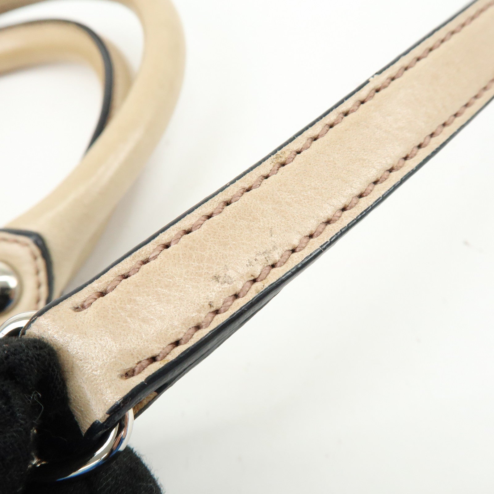 MIU MIU Leather 2Way Bag Hand Bag Shoulder Bag Beige RN0685