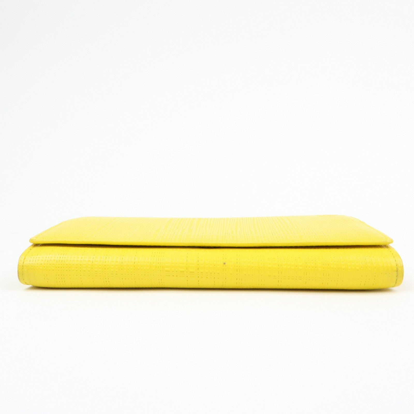 LOEWE Anagram Calf Bi-fold Leather Long Wallet Yellow