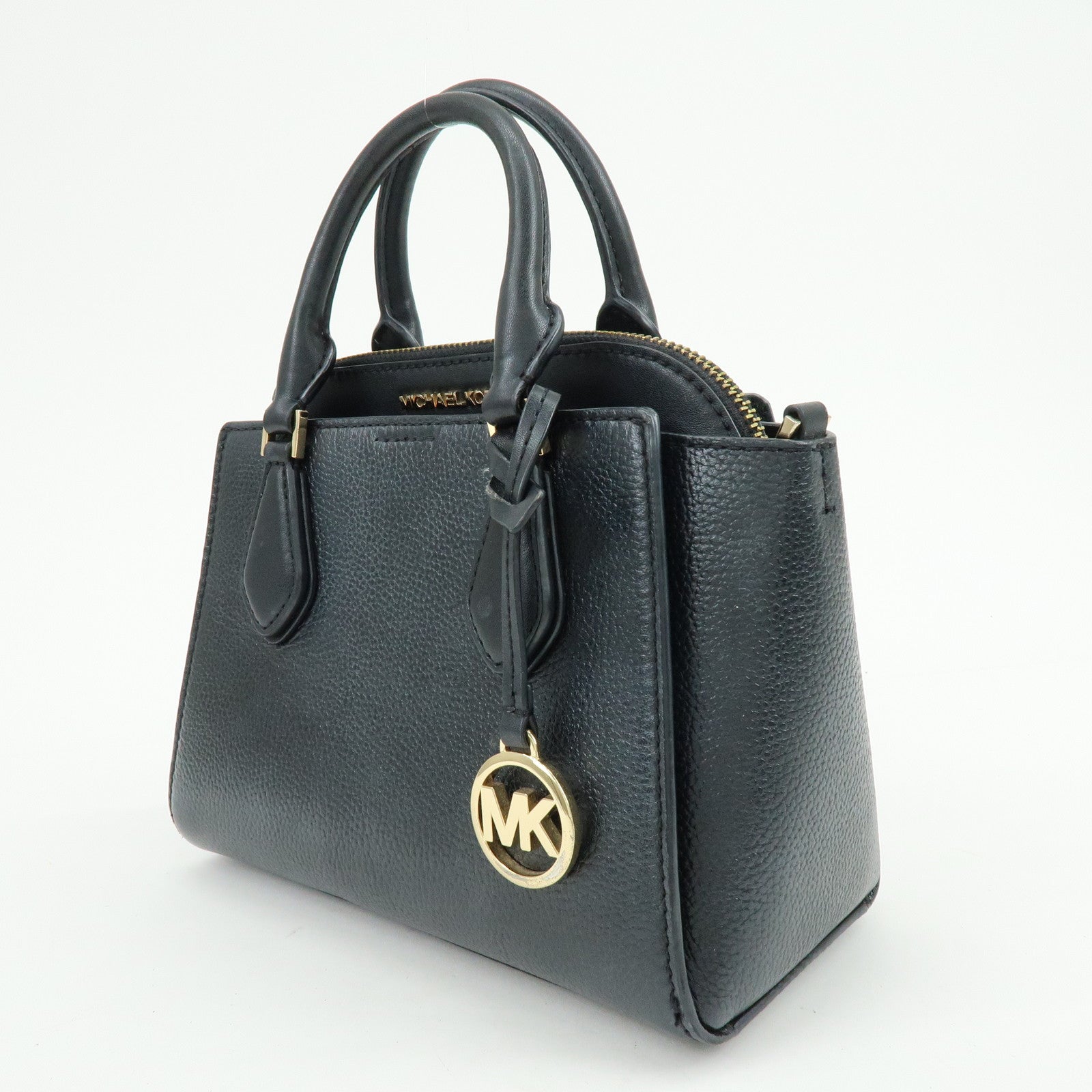 MICHAEL KORS Daria 2-in-1 Satchel Small Leather 2Way Bag Black