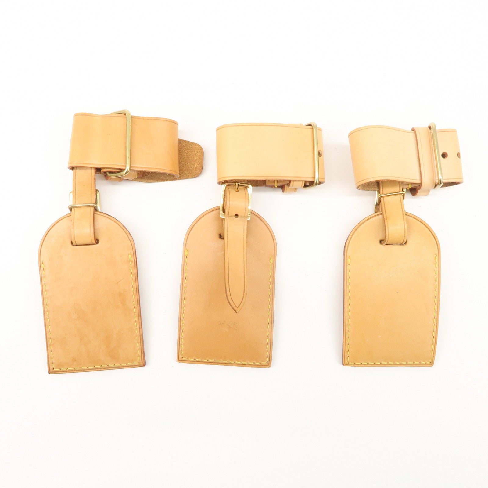 Louis Vuitton Set of 15 Nume Leather Name Tag & Poignet Natural Used