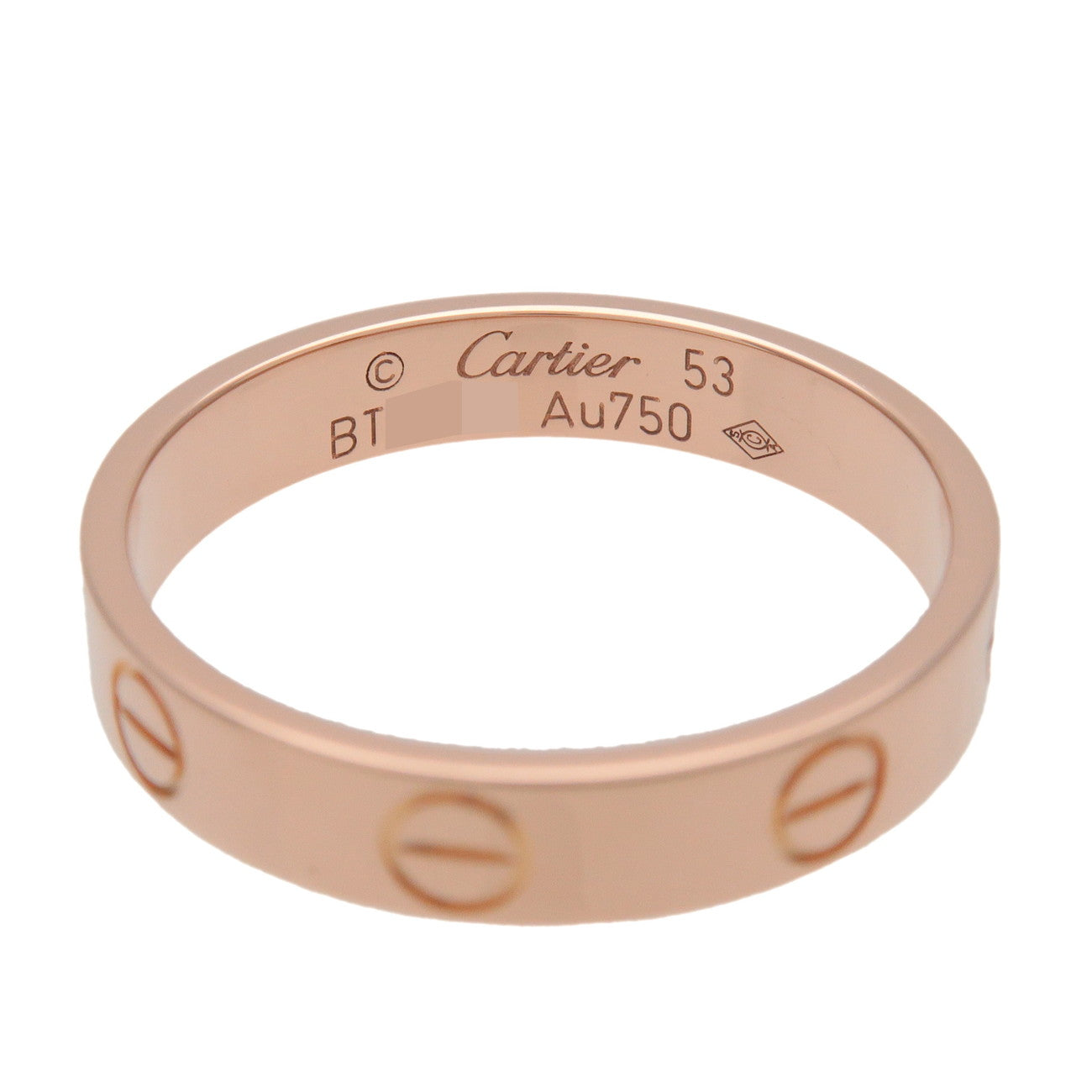 Cartier Mini Love Ring K18 750PG Rose Gold #53 US6.5 EU53 HK14