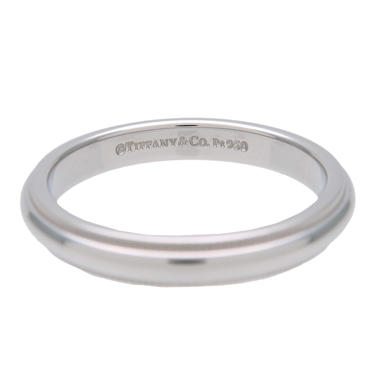 Tiffany & Co Milgrain Band Ring PT950 Platinum US7.25 EU55 HK16