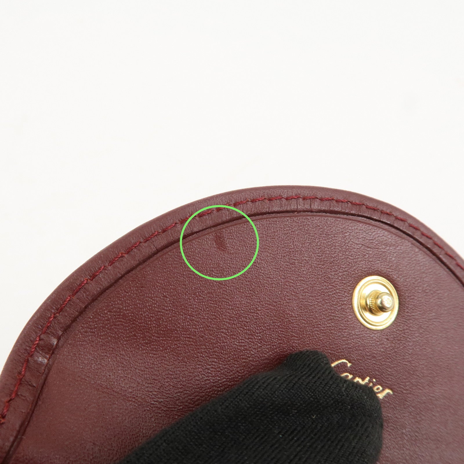 Cartier Must de Cartier Must Line Leather Coin Case L3000123 Used