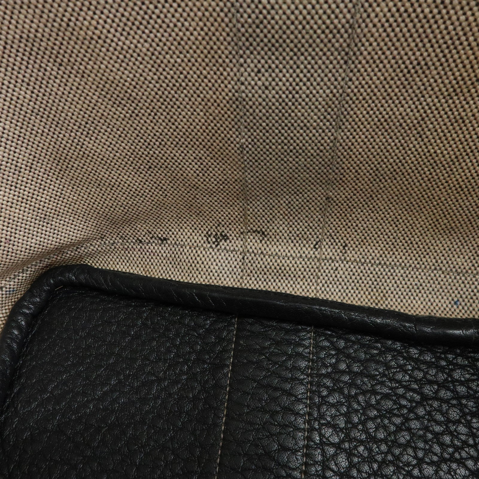 HERMES Toile Ash Negonda Garden Party PM □J Stamped Tote Bag Beige