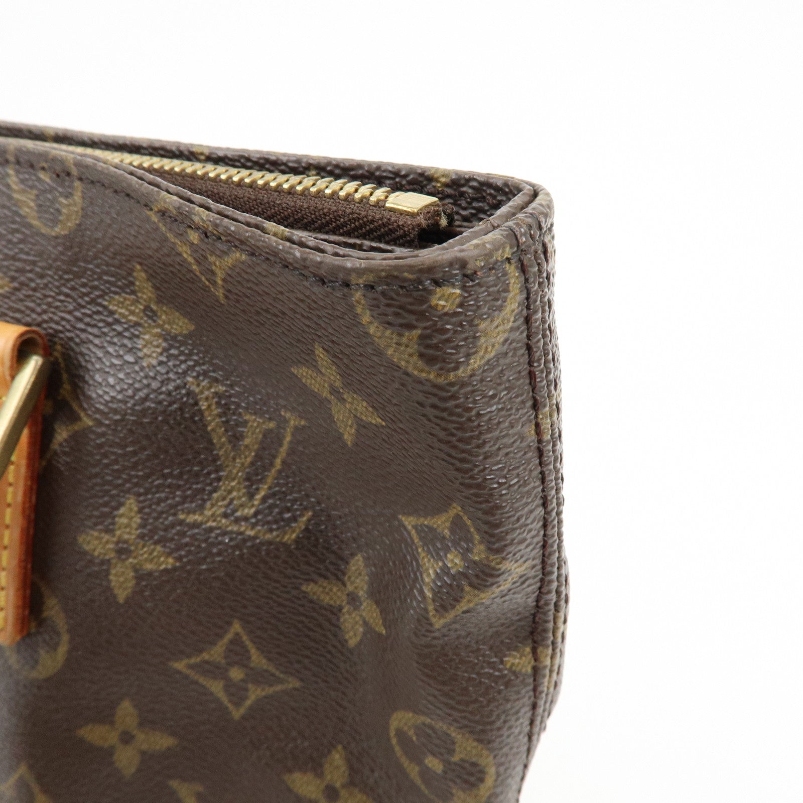 Louis Vuitton Monogram Cabas Piano Tote Bag Hand Bag Brown M51148