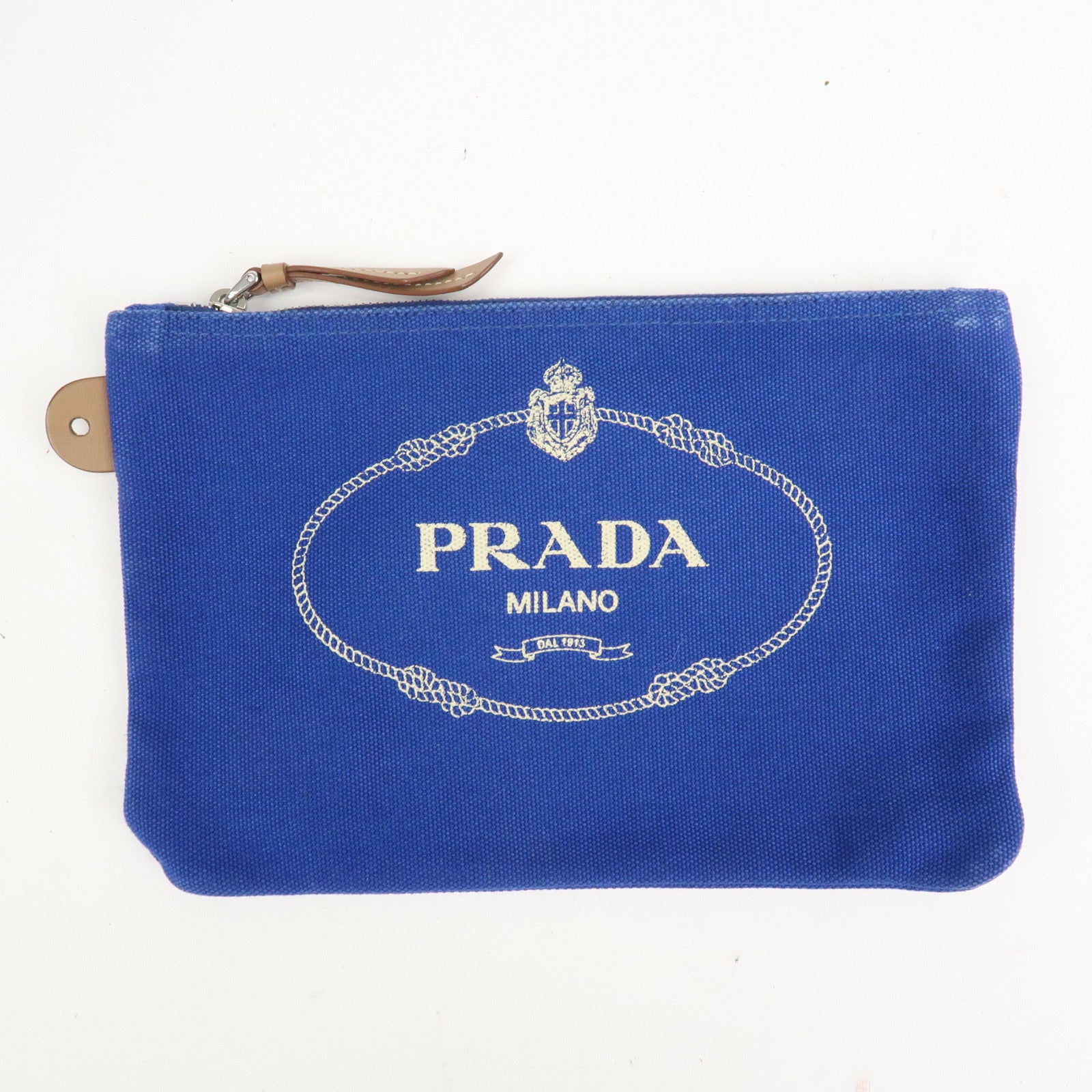 PRADA Canapa Canvas 2Way Bag Hand Bag Shoulder Bag Blue 1BG186
