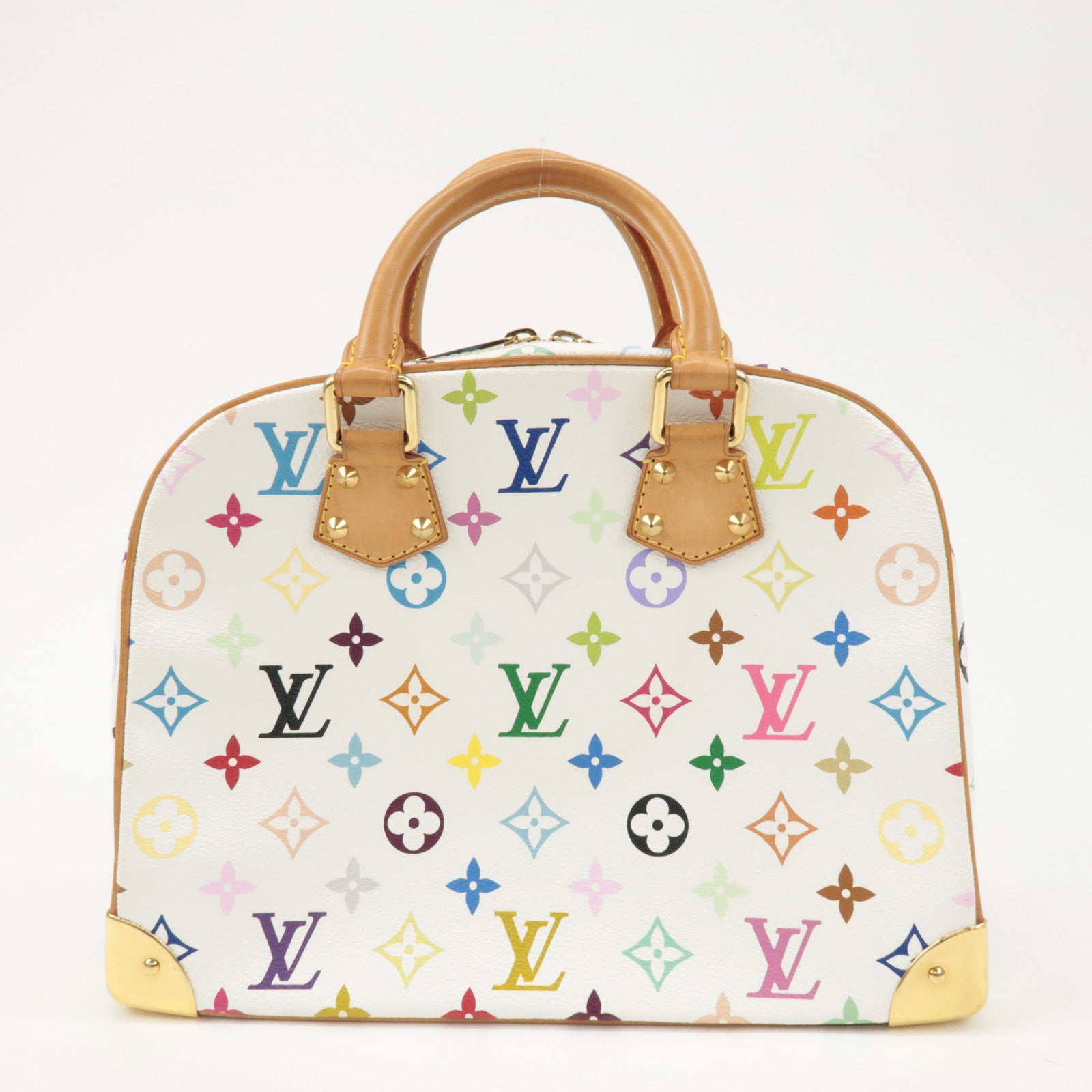Louis Vuitton Monogram Multicolor Trouville Hand Bag Blanc M92663 Used