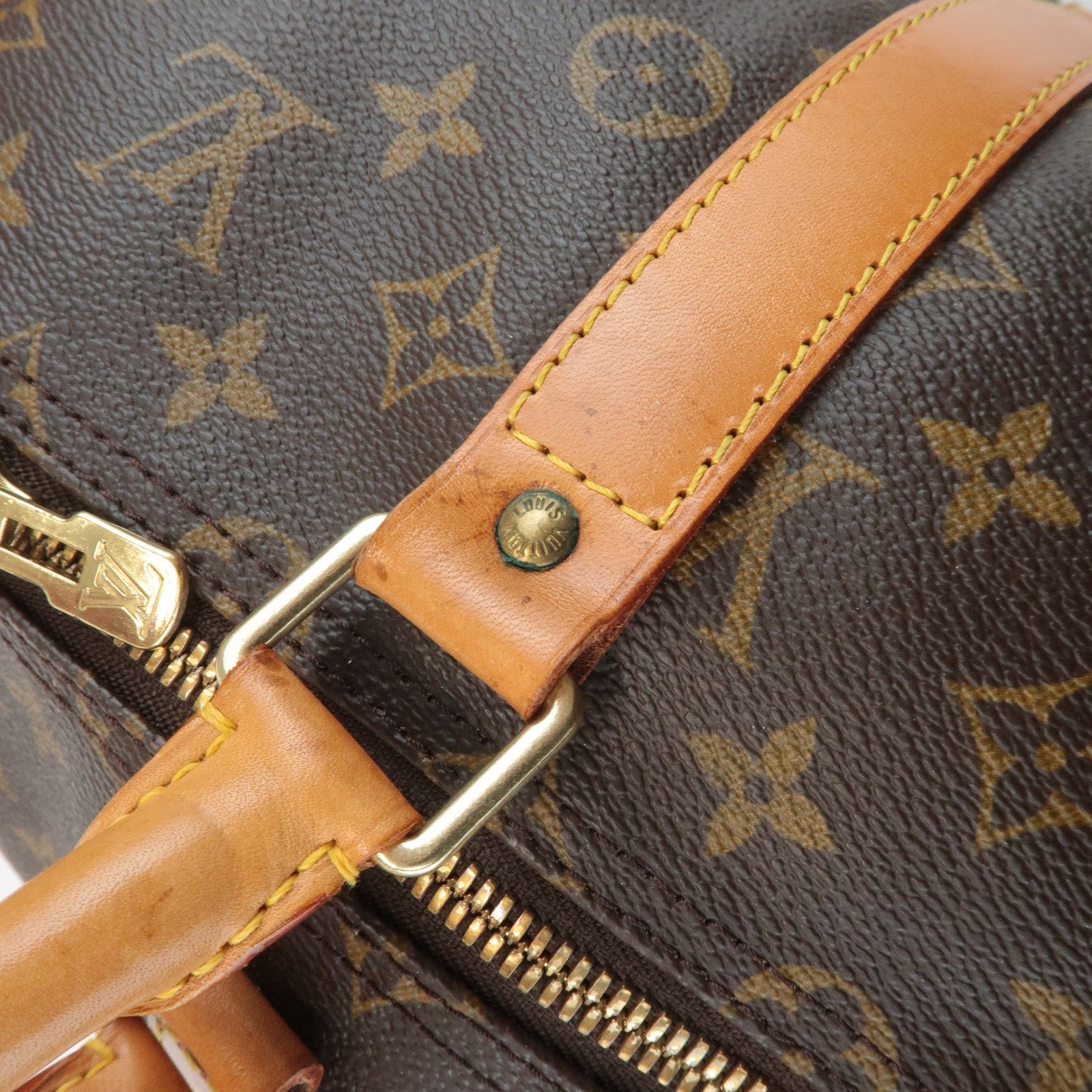 Louis Vuitton Monogram Keep All Bandouliere 55 Boston Bag Brown M41414 Used