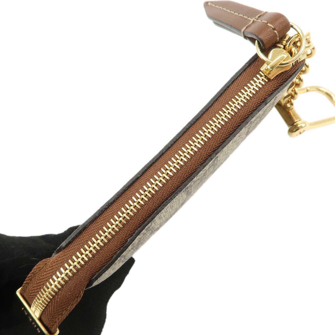 GUCCI GG Supreme Leather Coin Case Coin Pouch Beige Brown 447964 Used