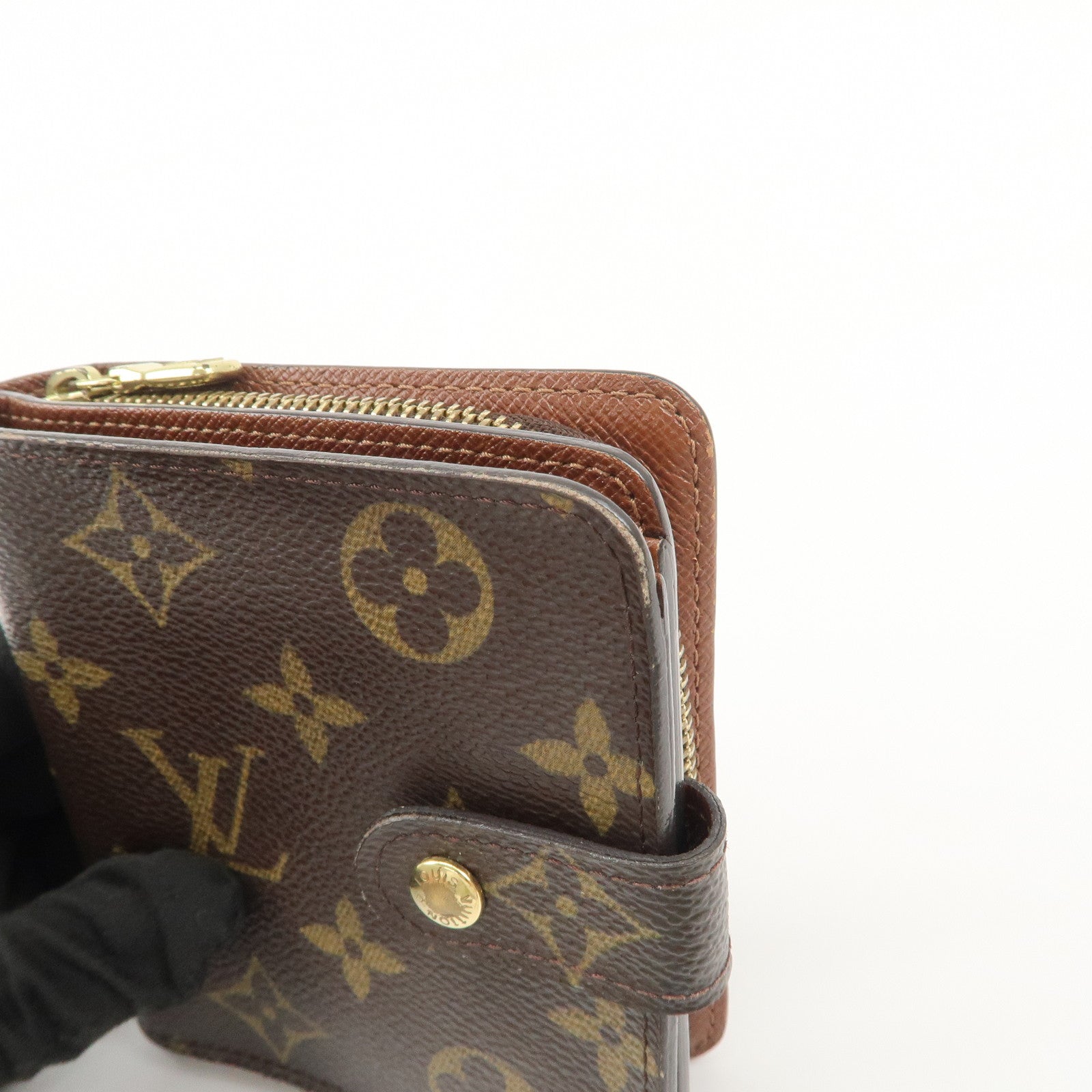 Louis Vuitton Monogram Canvas Compact Zippy Wallet Brown M61667 Used