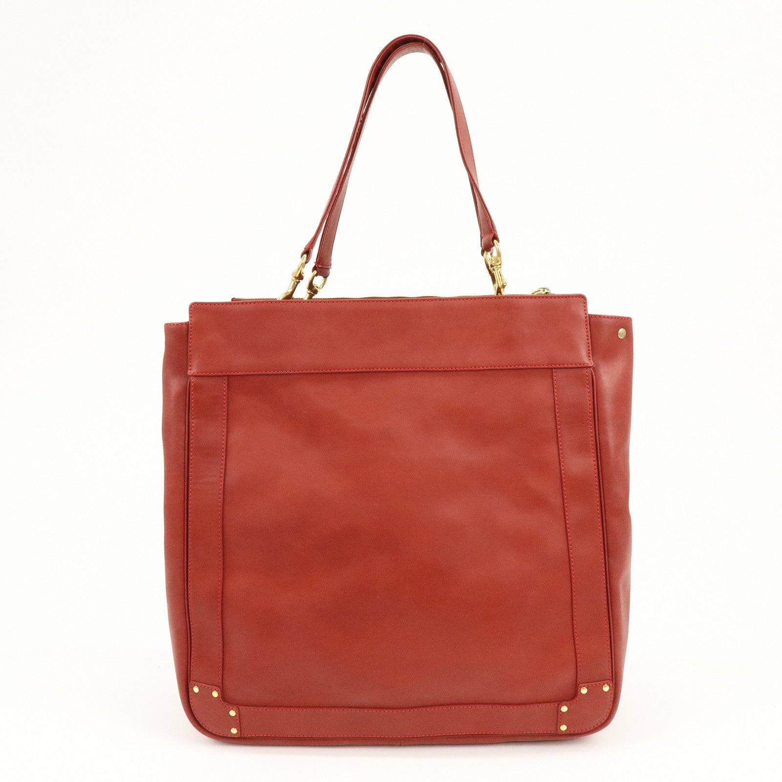Chloe Eden Leather Shoulder Bag Hand Bag Tote Bag Red