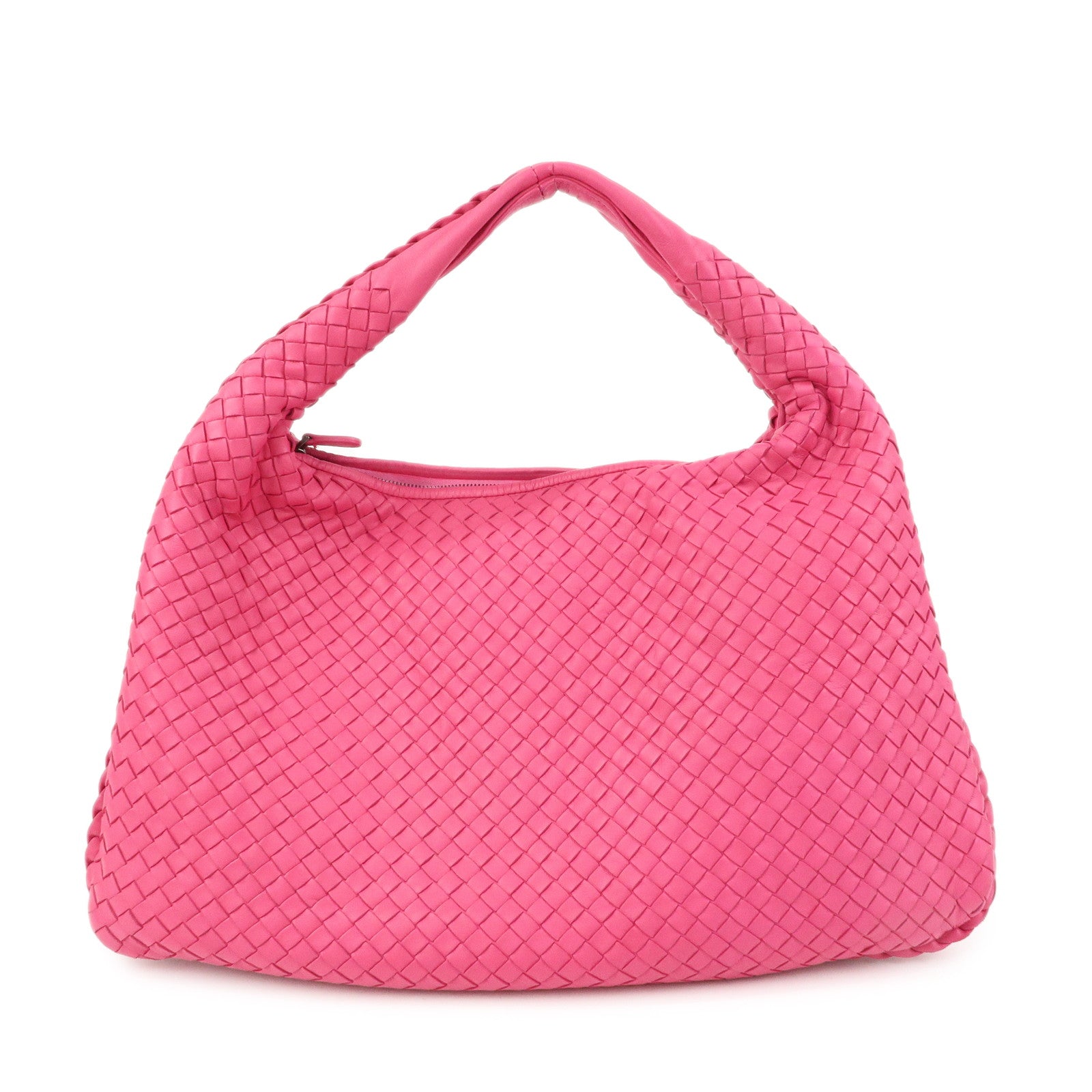 BOTTEGA VENETA Intrecciato Hobo Lamb Skin Shoulder Hand Bag 115653