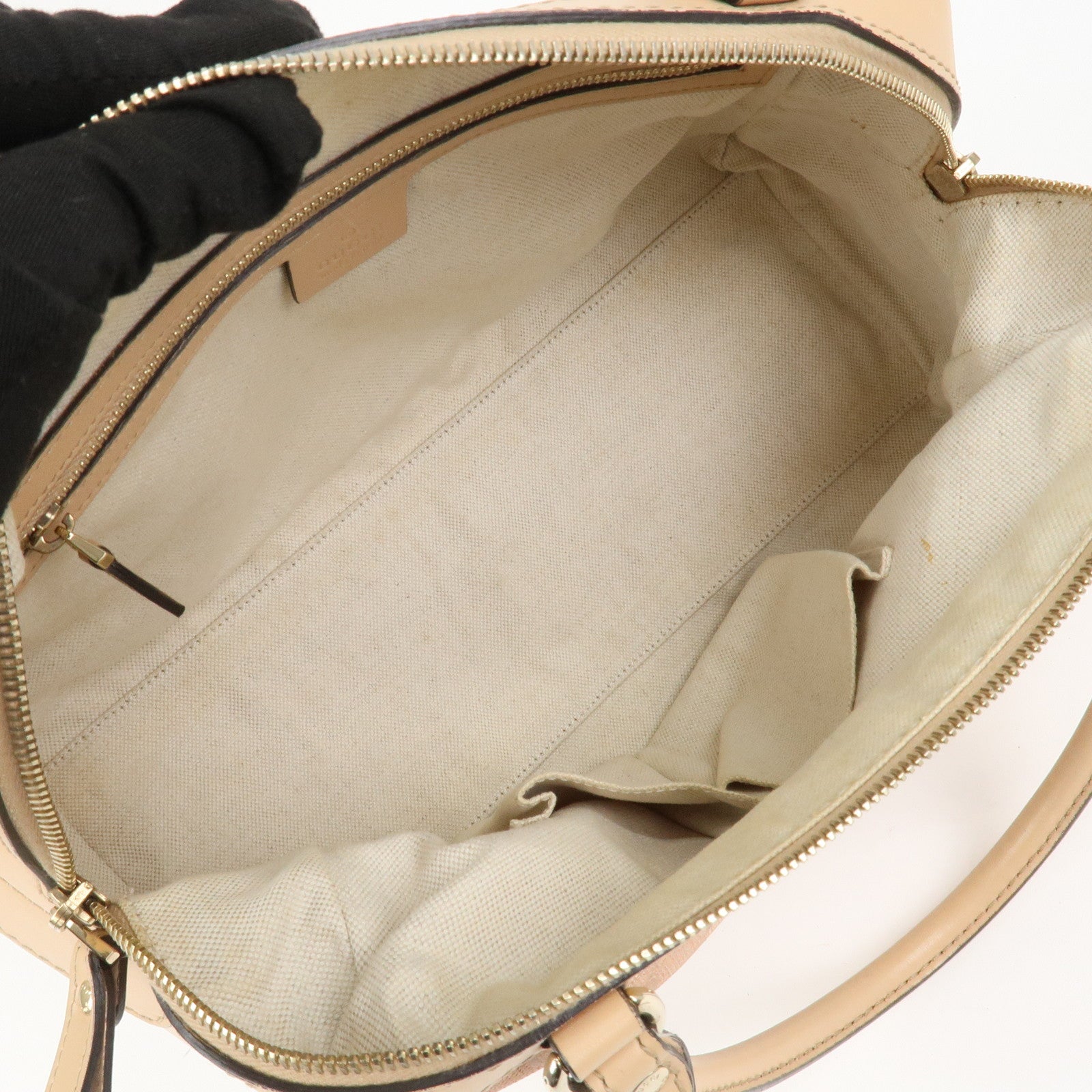 GUCCI Lovely Heart GG Monogram Canvas Mini Boston Bag 257067