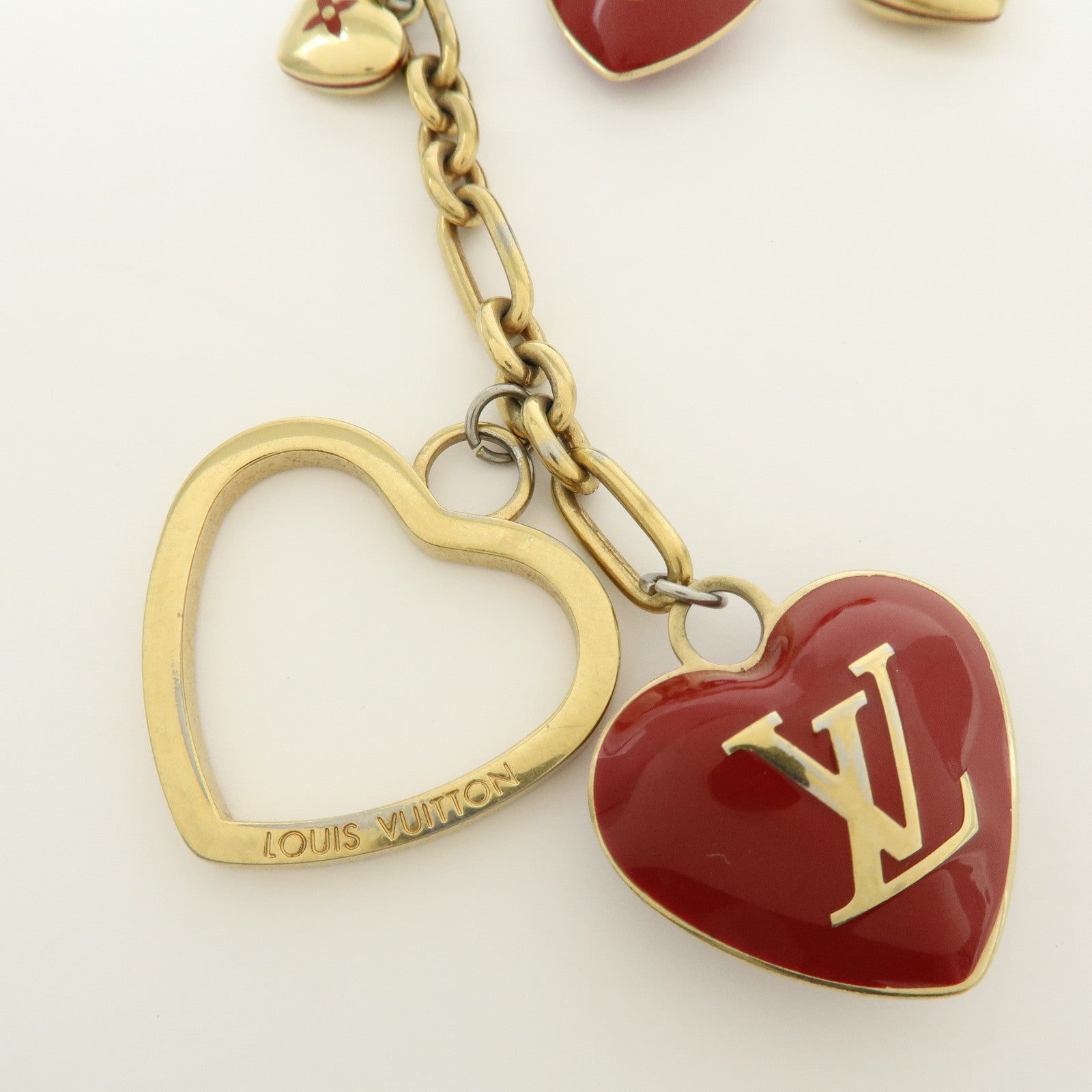 Louis Vuitton Bijoux Sac Coeur Pomme d'Amour Heart Bag Charm M65758