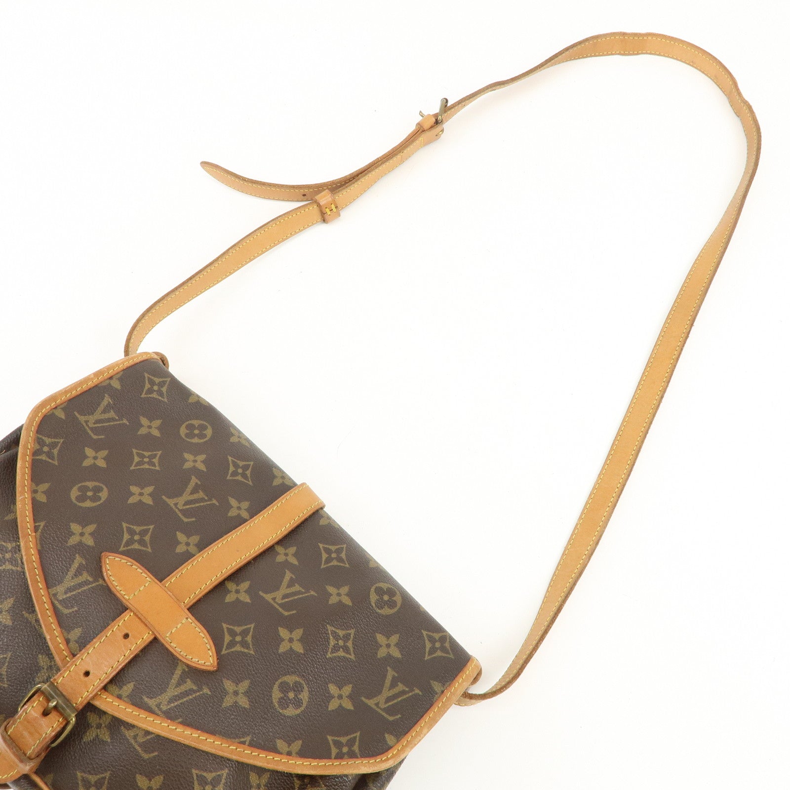 Louis Vuitton Monogram Saumur 30 Shoulder Bag Brown M42256