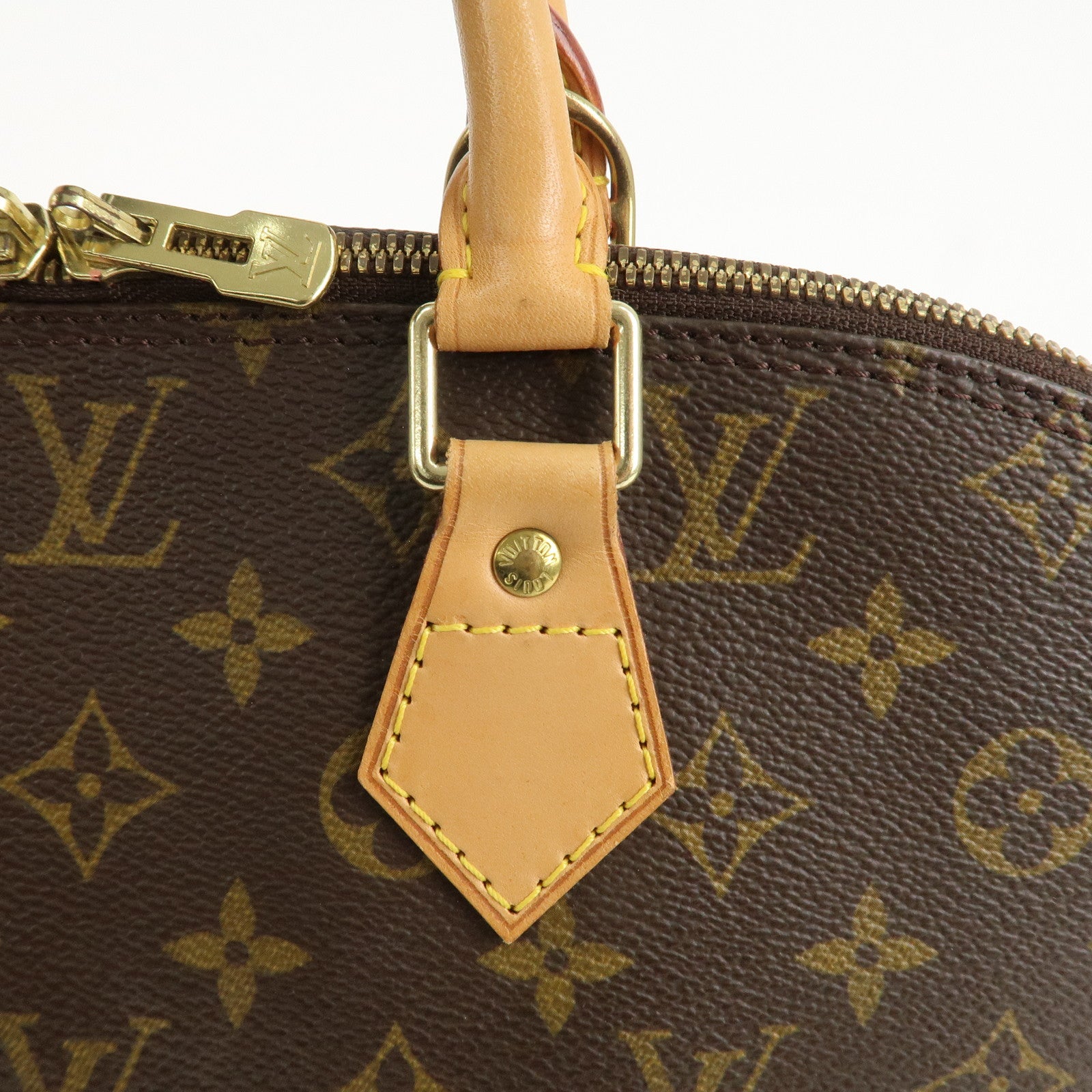 Louis Vuitton Monogram Canvas Alma Hand Bag Brown M51130 Used