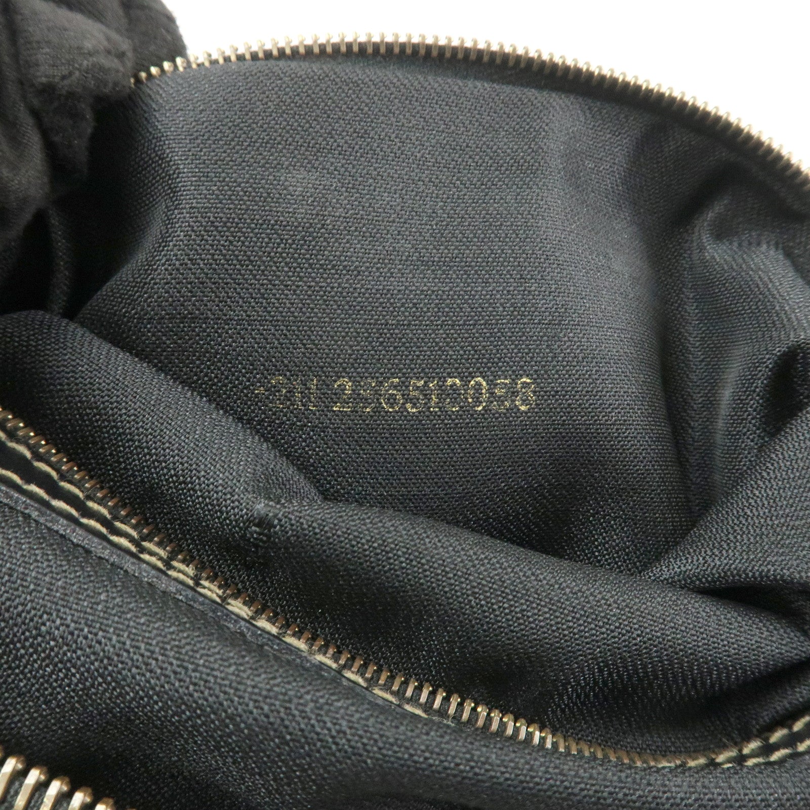FENDI Pequin PVC Shoulder Bag Crossbody Bag Black 211 256510058