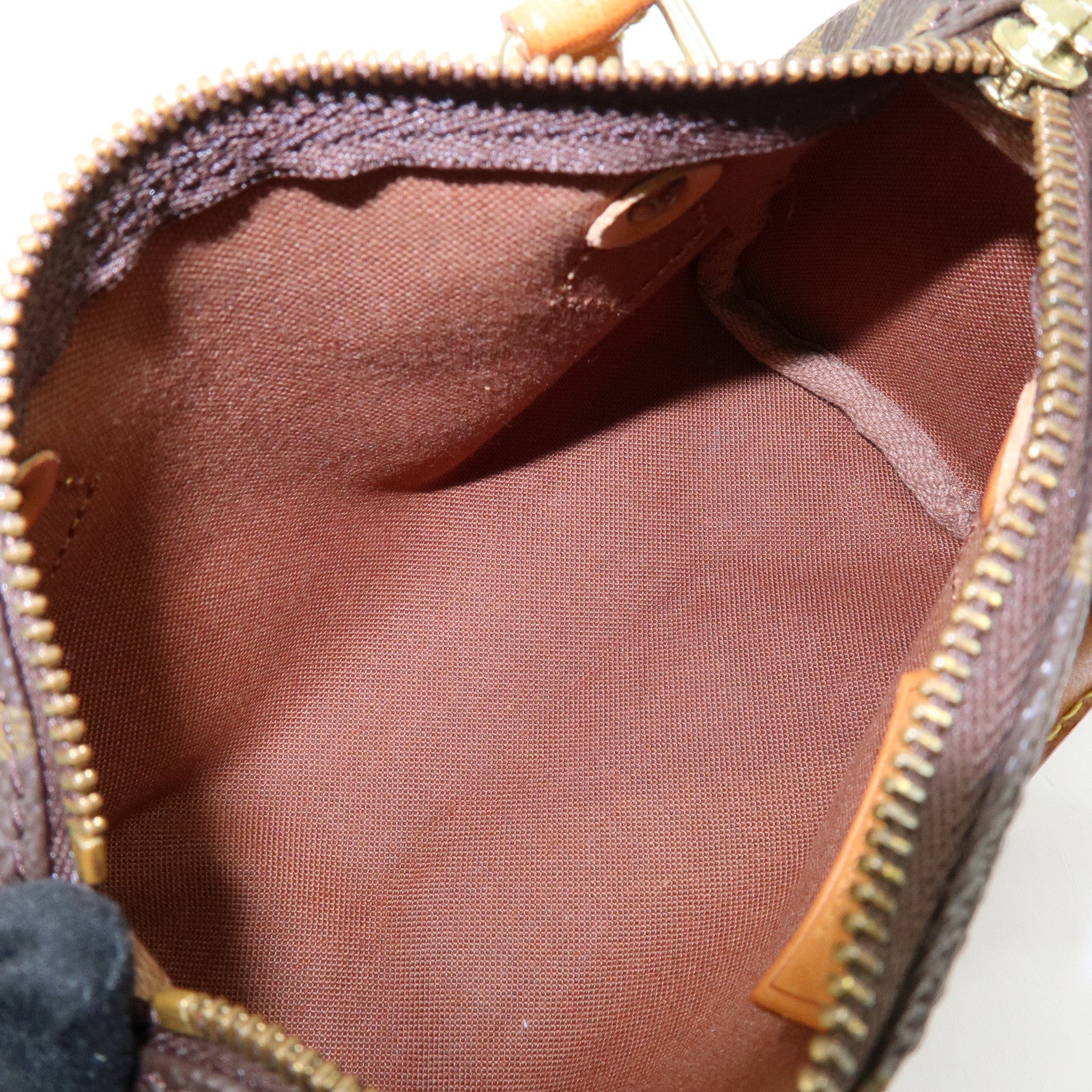 Louis Vuitton Monogram Mini Speedy Hand Bag & Strap Brown M41534