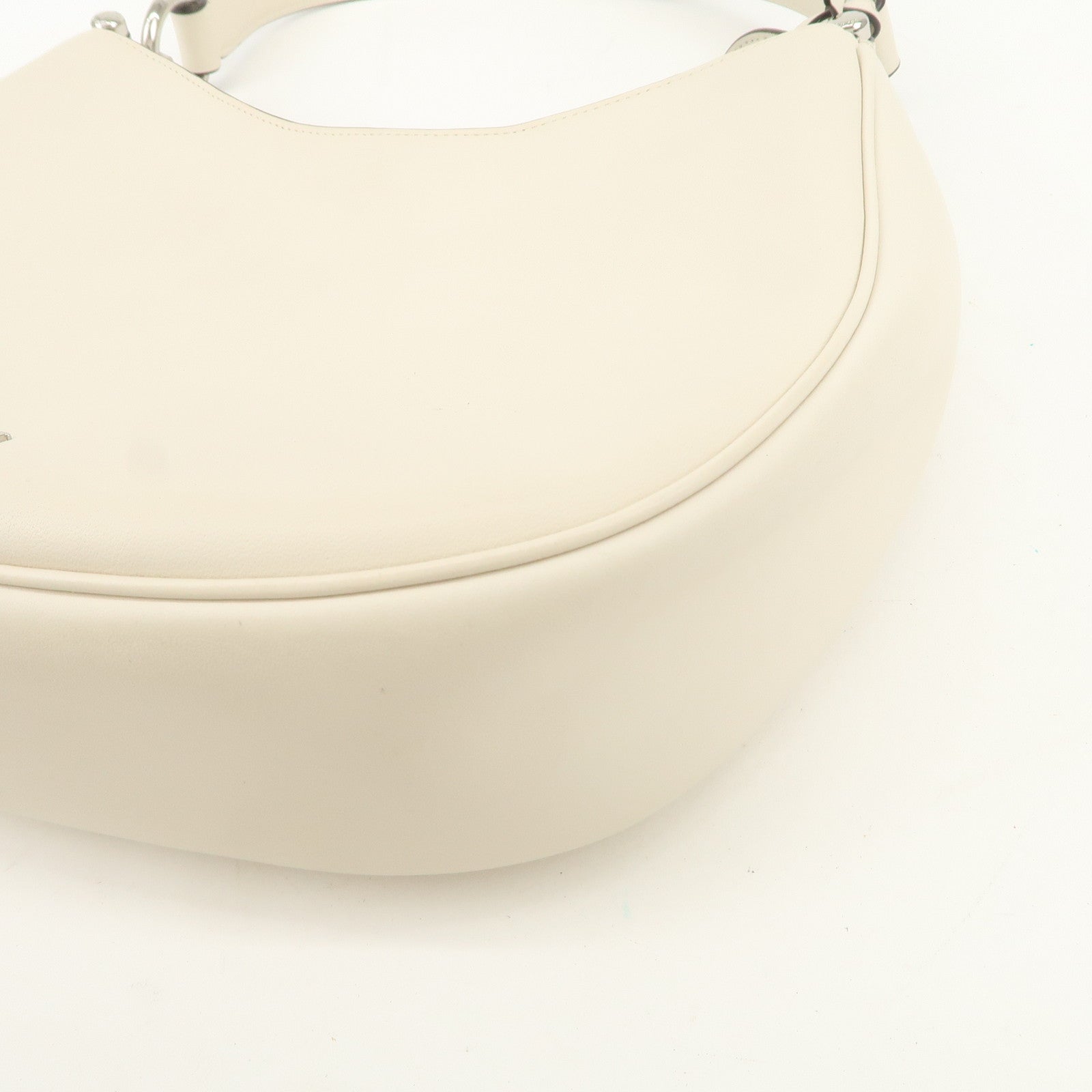 COACH Logo Calf Leather 2Way Bag Shoulder Bag Hand Bag Ivory 57119