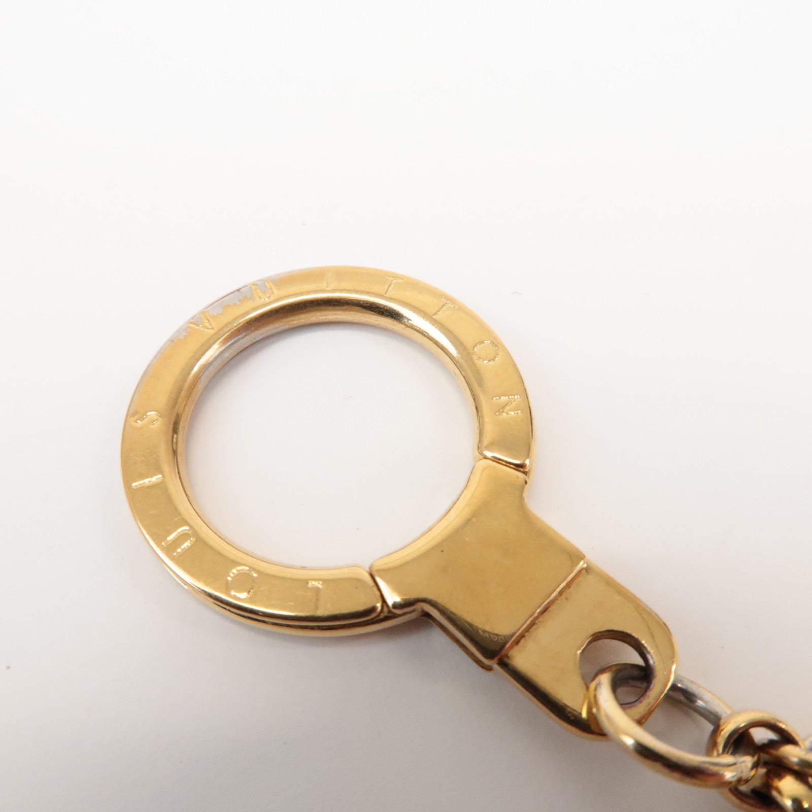 Louis Vuitton Fleur de Monogram Bag Charm Key Chain Gold M65111