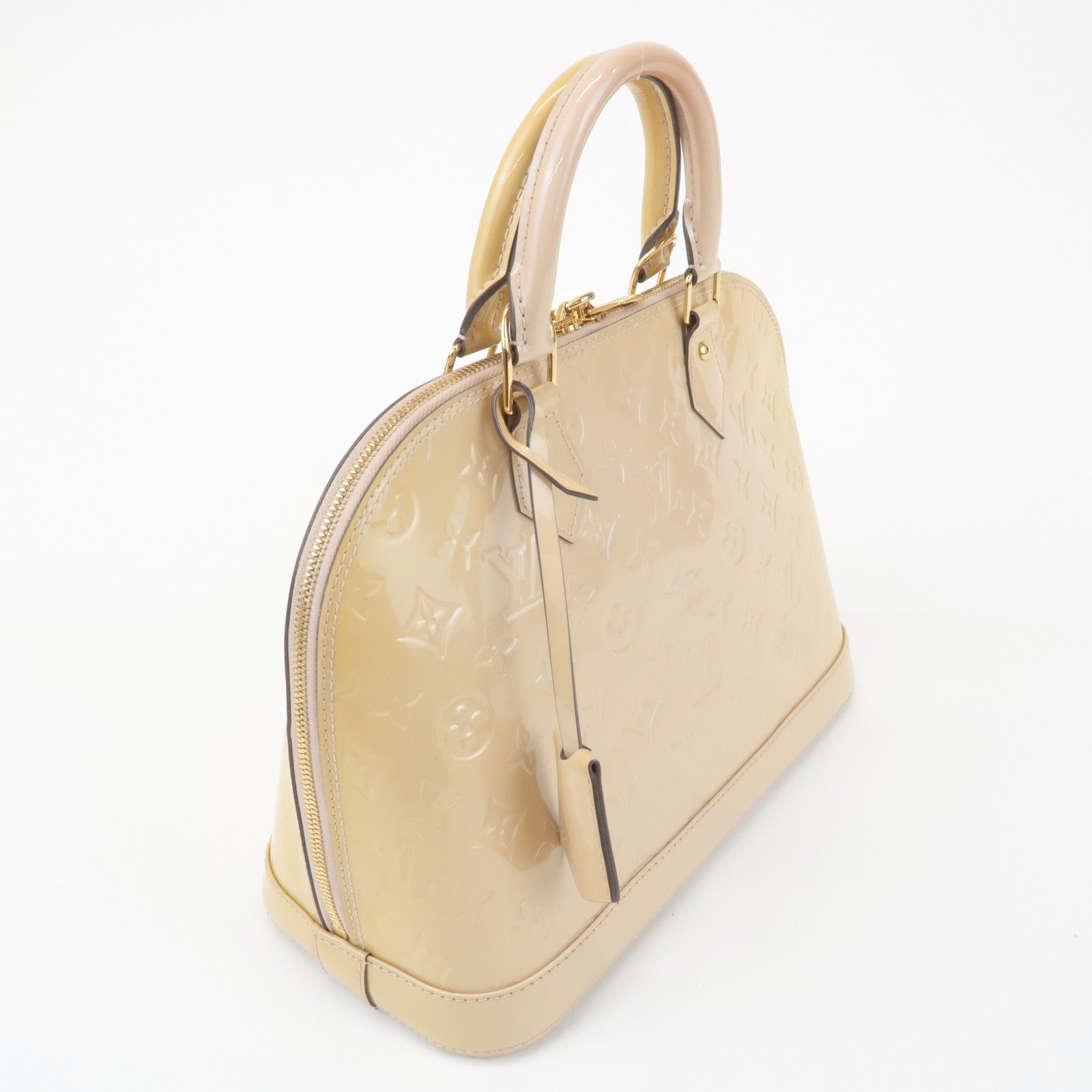 Louis Vuitton Monogram Vernis Leather Alma PM Hand Bag Dune M90170 Used