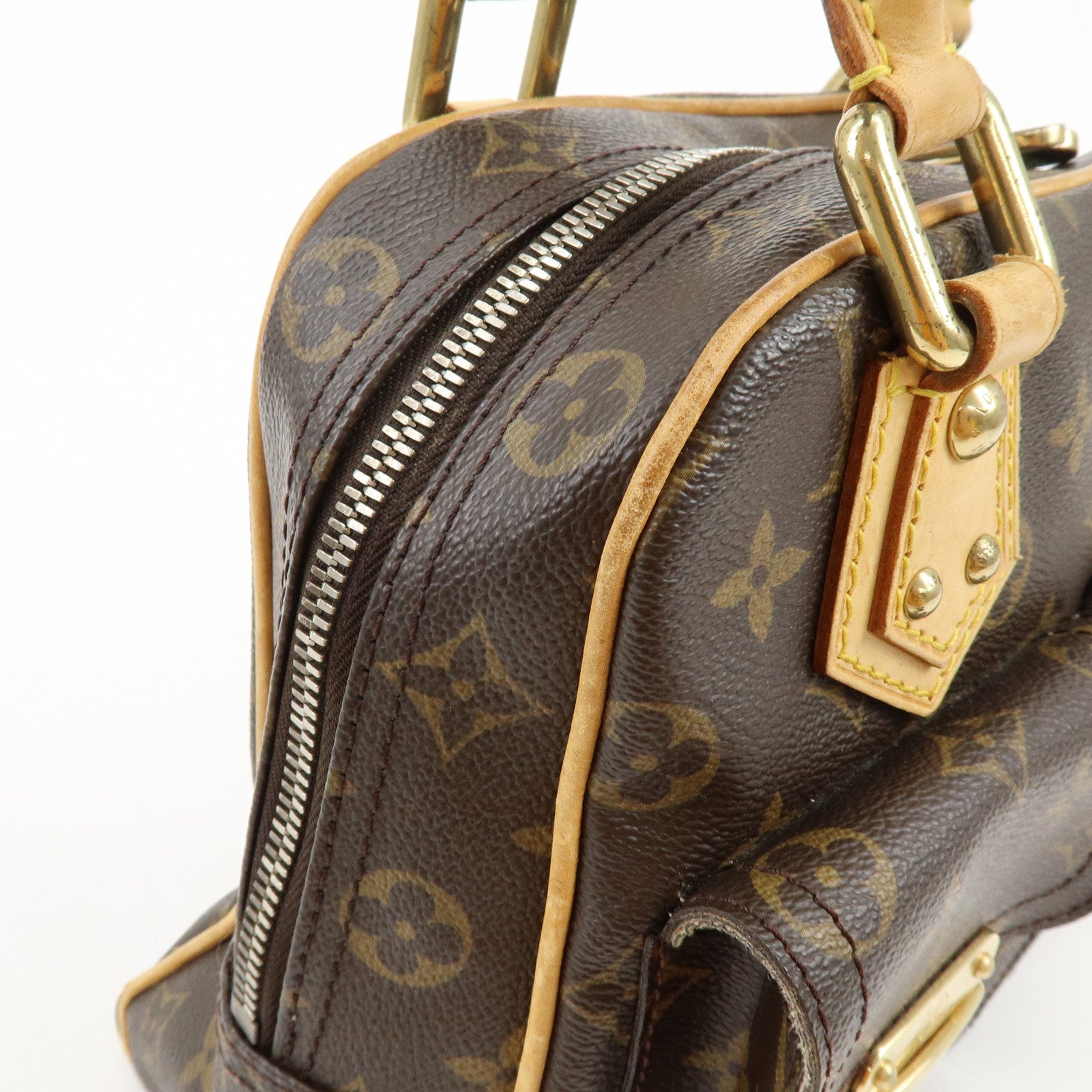 Louis Vuitton Monogram Manhattan PM Hand Bag Brown M40026
