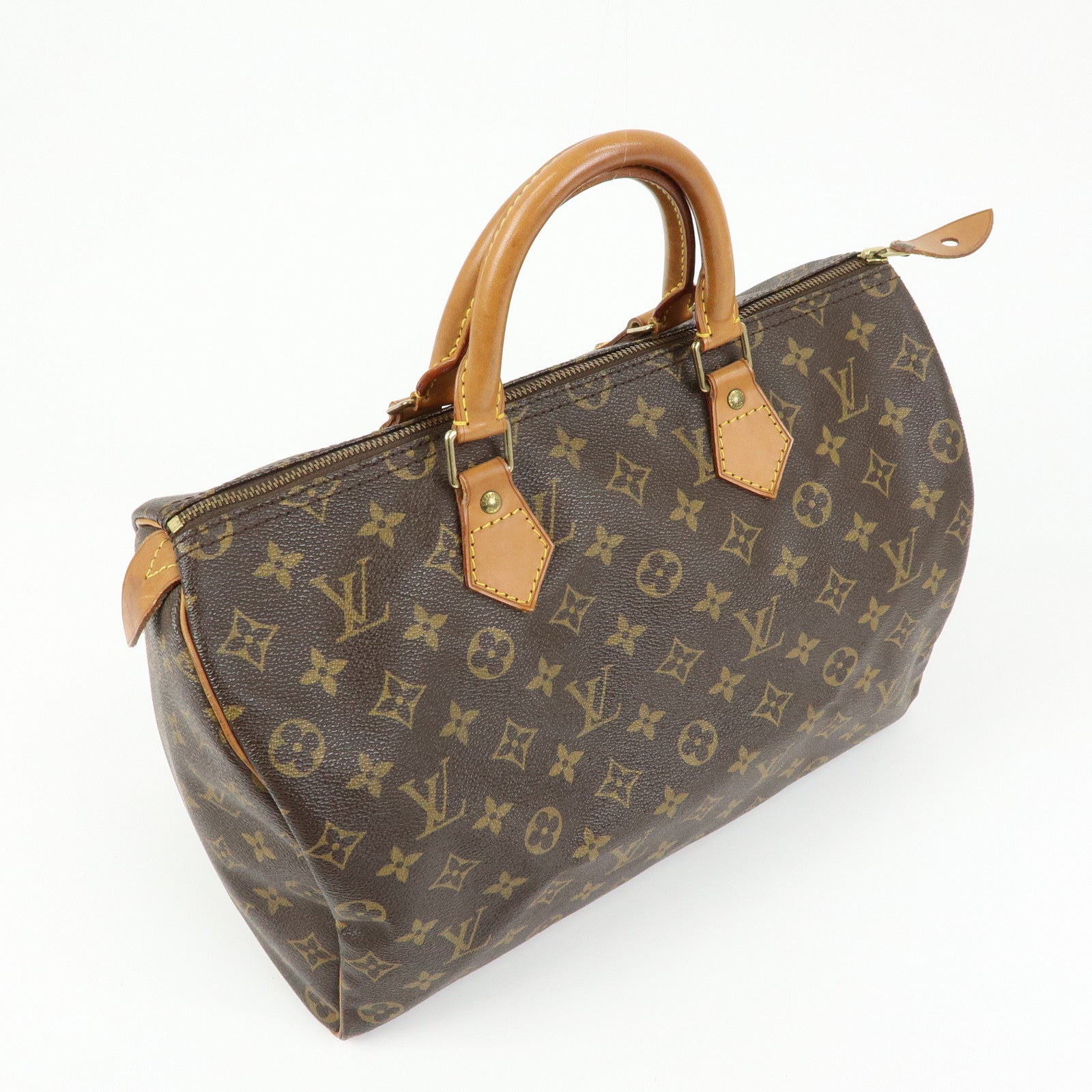 Louis Vuitton Monogram Speedy 35 Boston Bag Hand Bag Brown M41524